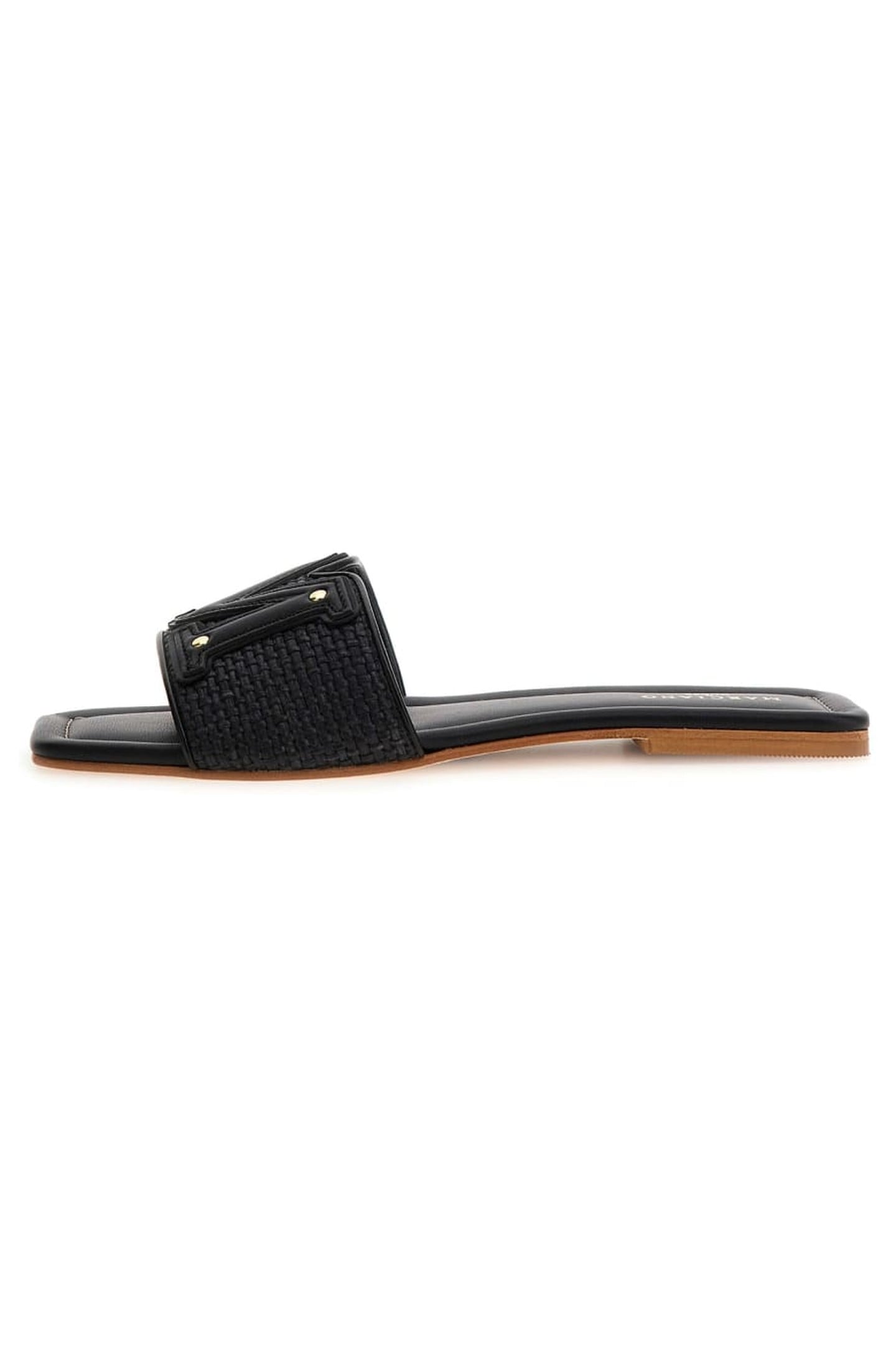 MARCIANO BY GUESS RAMADA RAFIA SLIDE JET BLACK 4