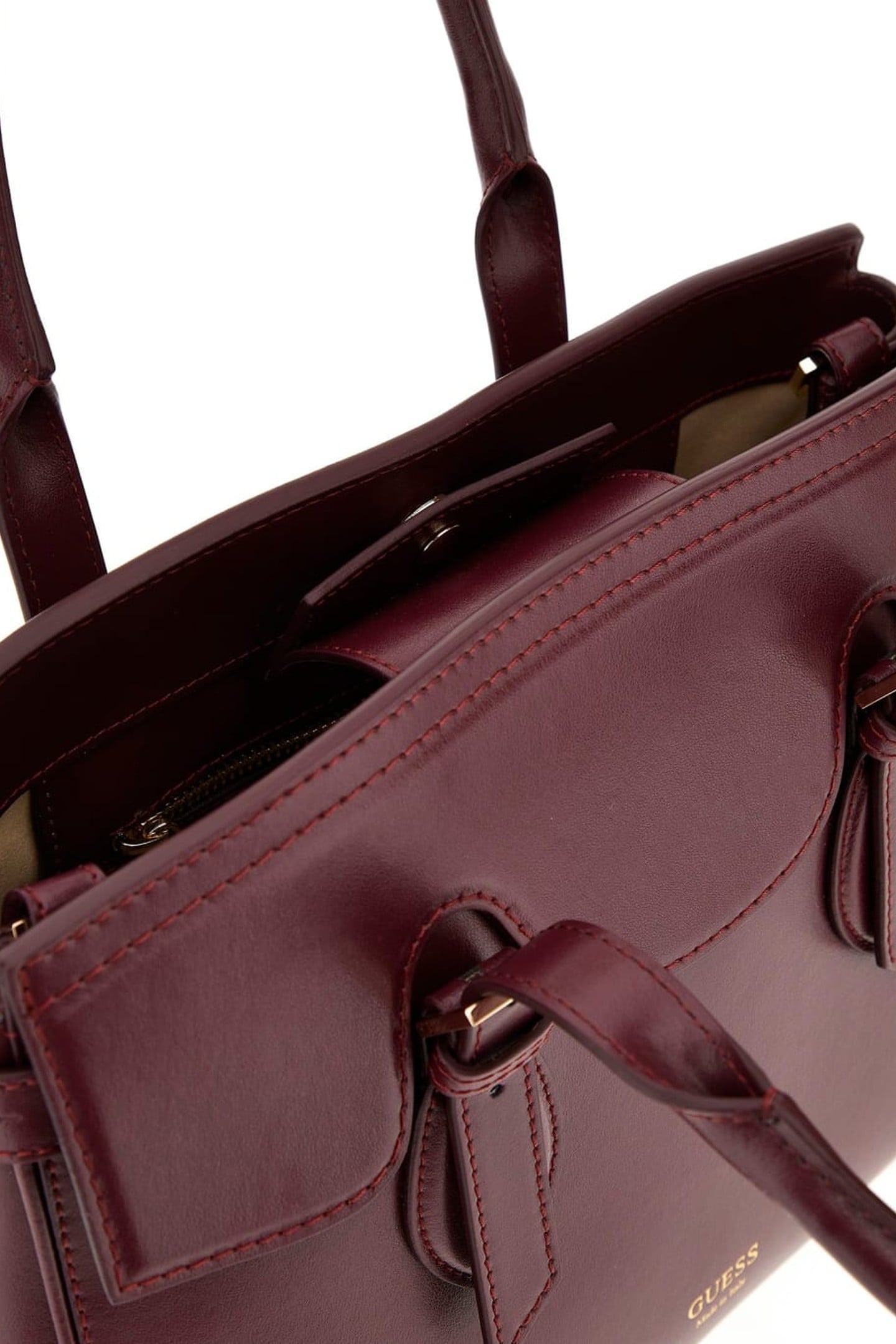 MARCIANO BY GUESS DIANA MAXI SATCHEL MIDNIGHT PLUM 3