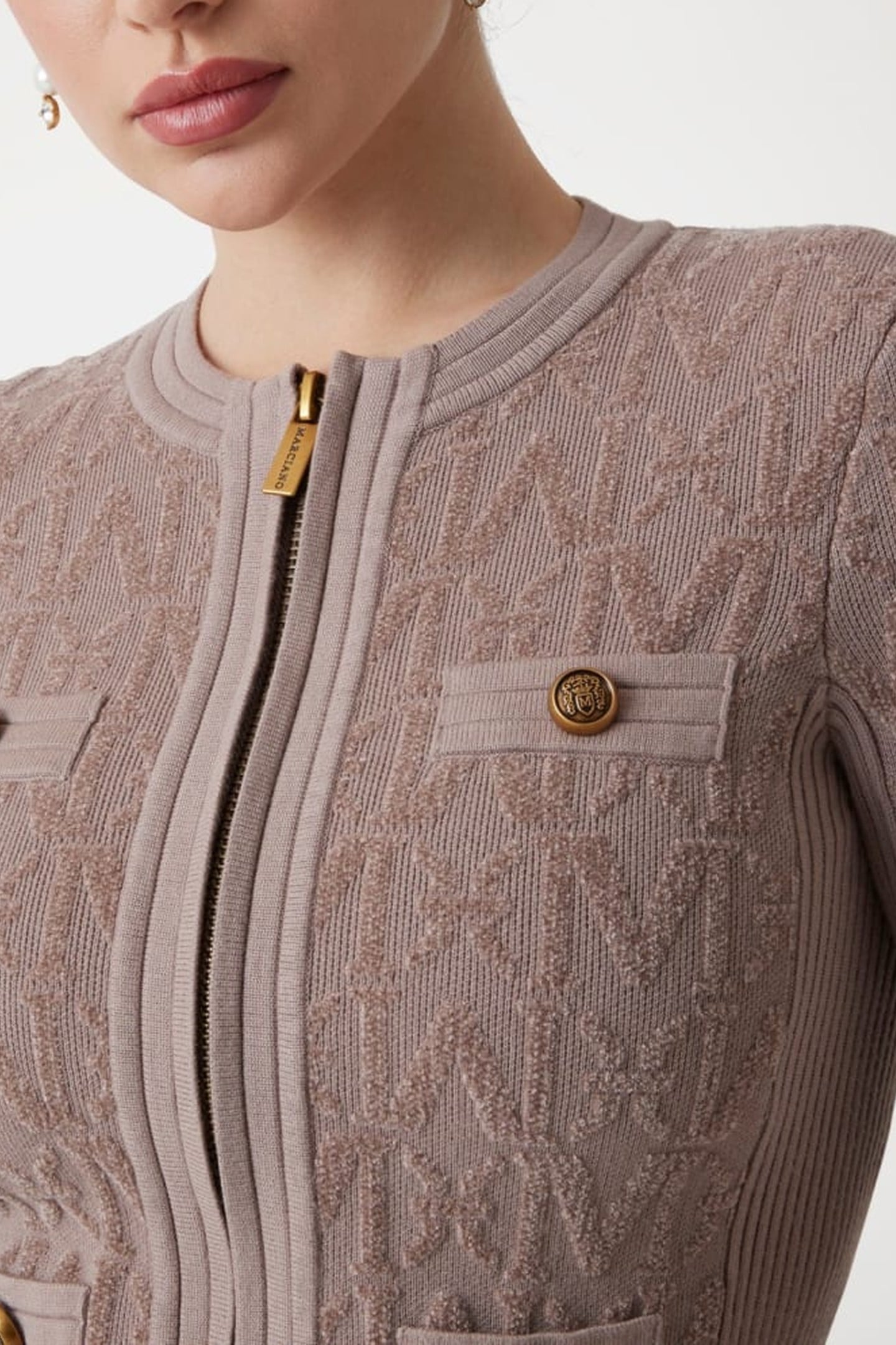 MARCIANO BY GUESS HERMIONE CHENILLE ZI SILK TAUPE 6