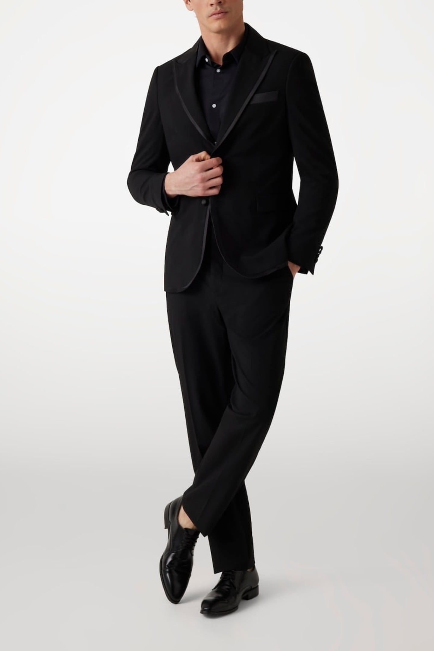 MARCIANO BY GUESS ALAIN 2B PEAK BLAZER JET BLACK A996 1