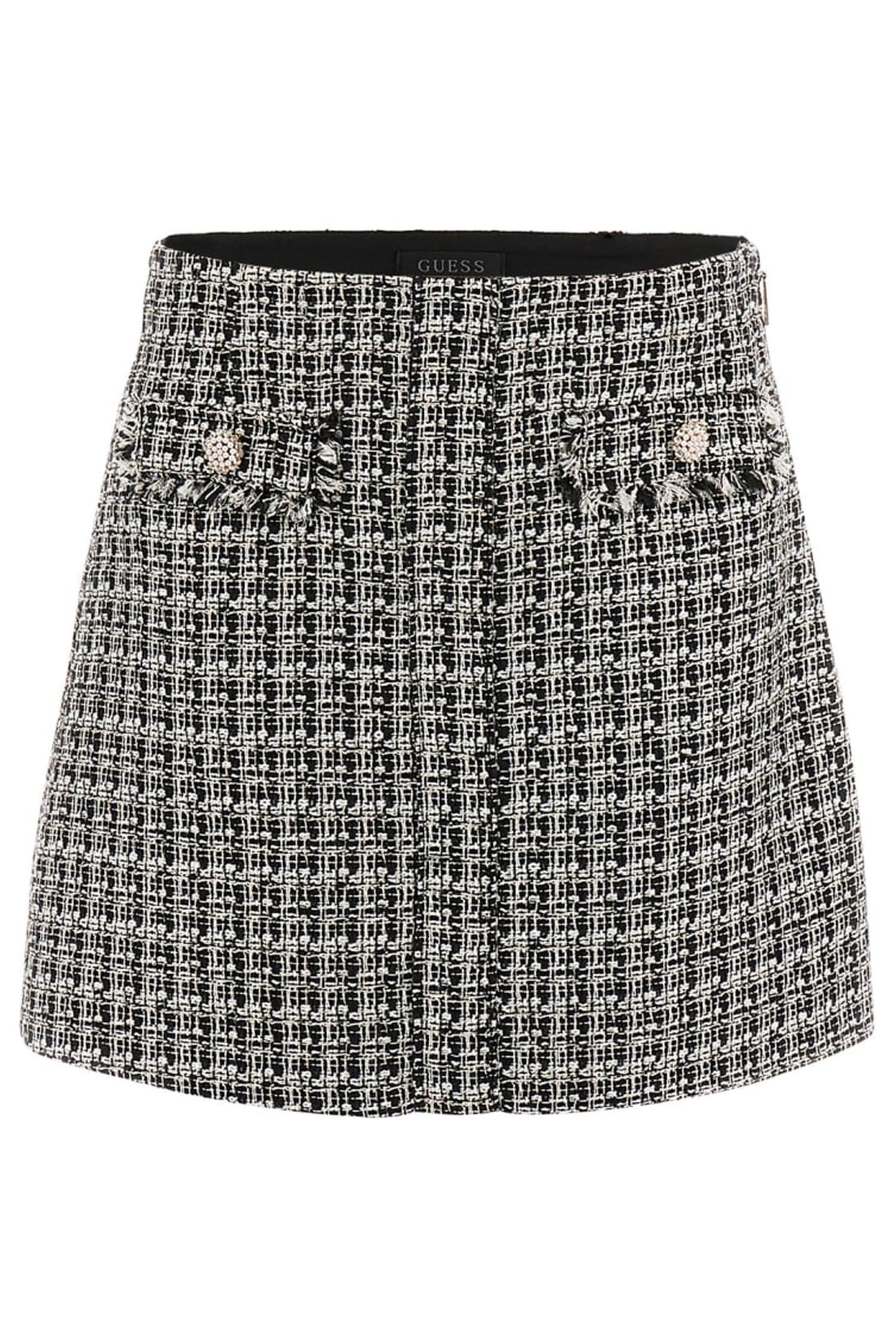 GUESS ECO DAPHNEE MINI FLAP SK BLACK AND WHITE TWEE 6