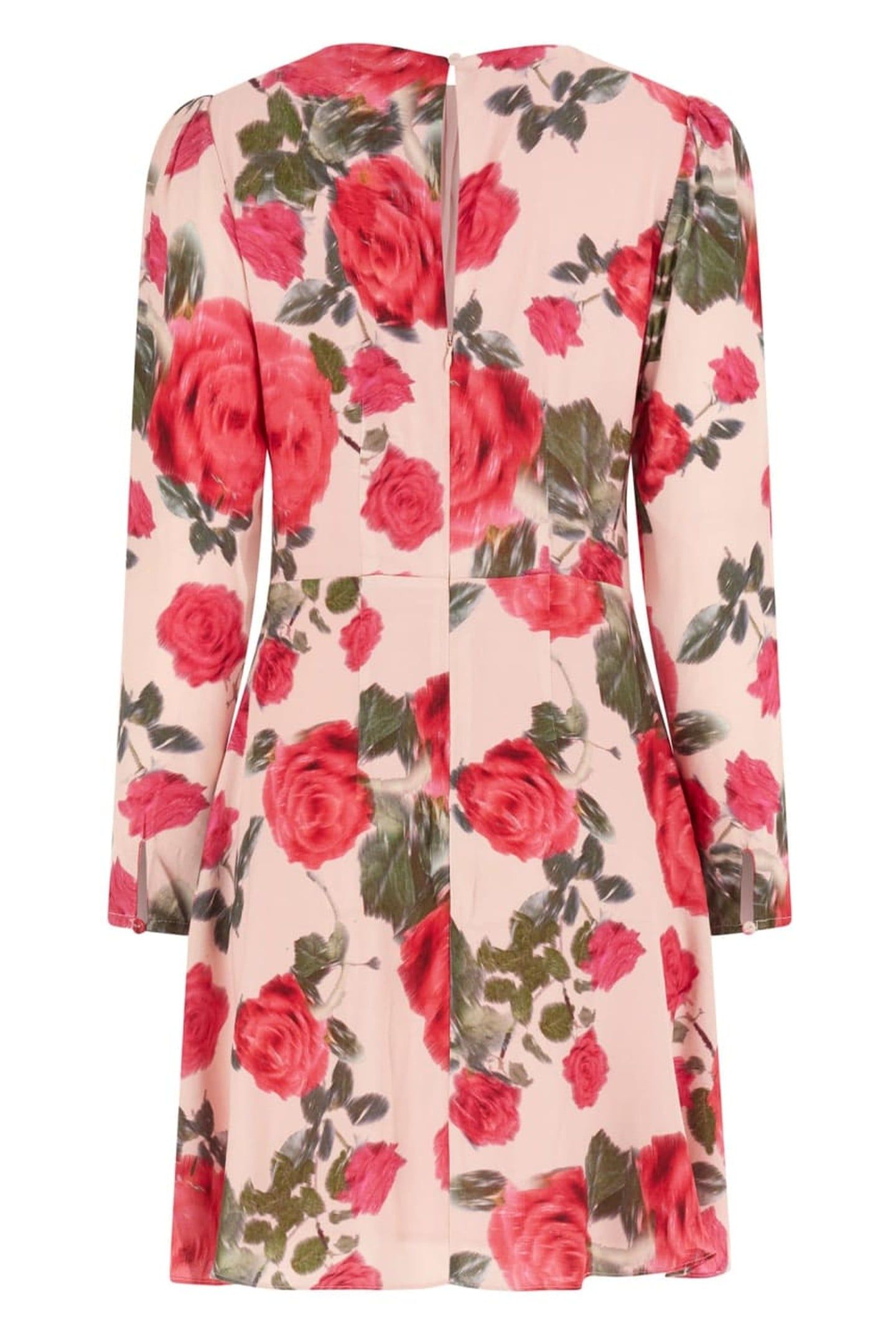 GUESS ECO RACHELE LS GATHERED BLURRED ROSES PRINT 2