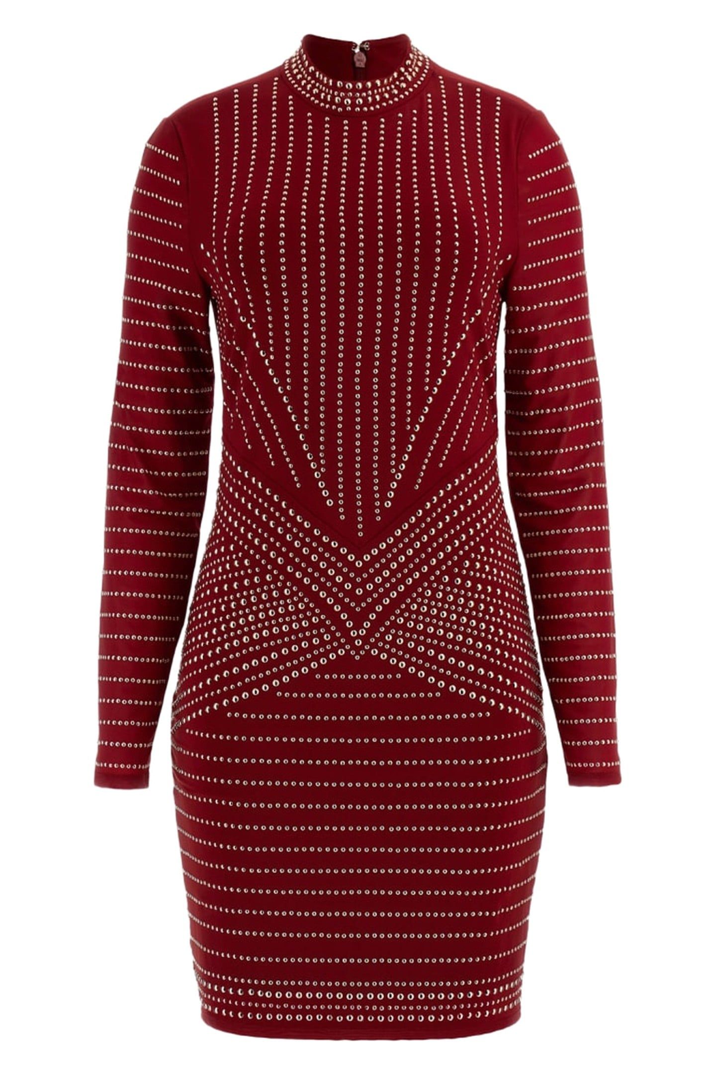 MARCIANO BY GUESS KRISTAL DRESS DARK JAM RED 4