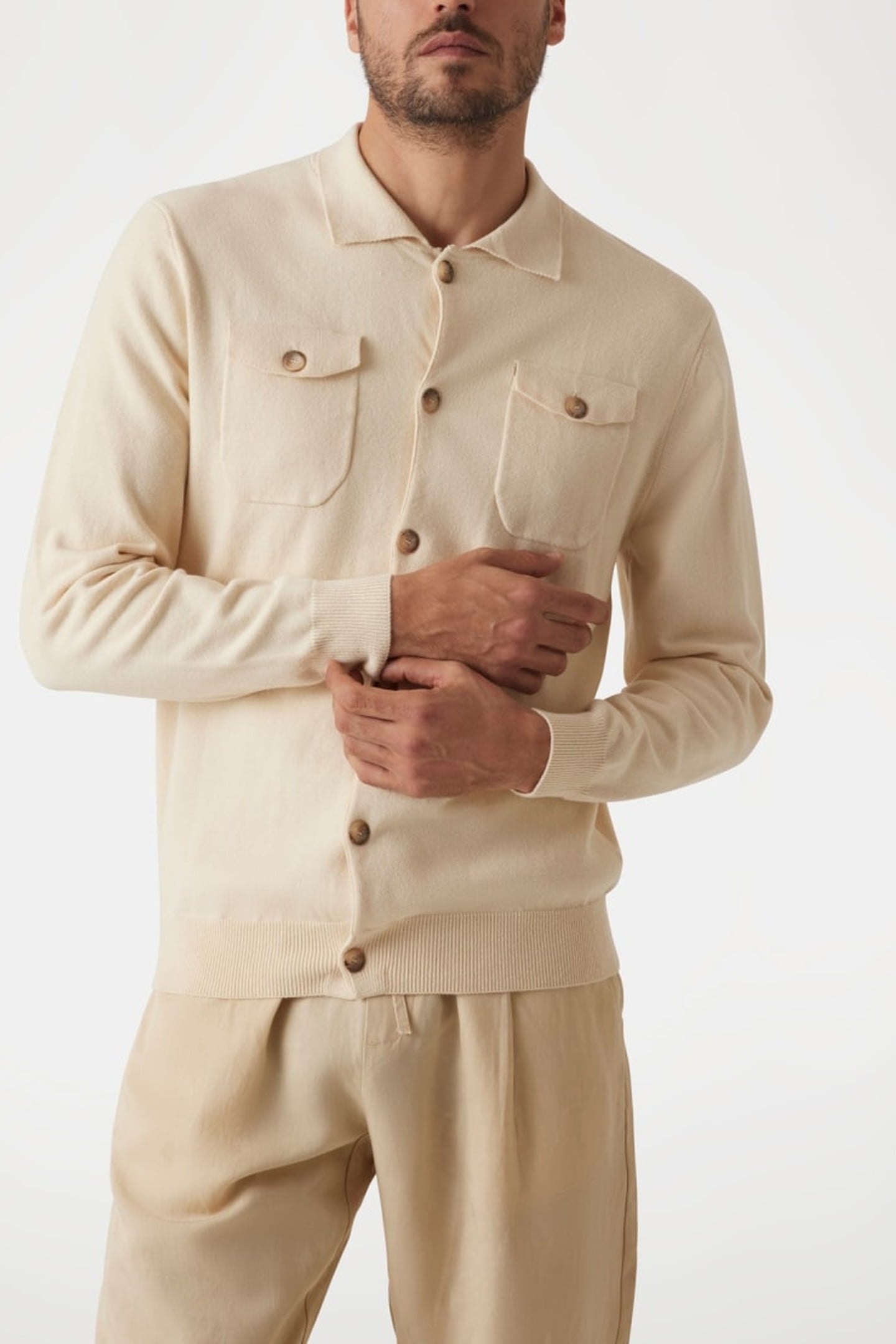 MARCIANO BY GUESS CARDI SHACKET SWTR BISCOTTI 2
