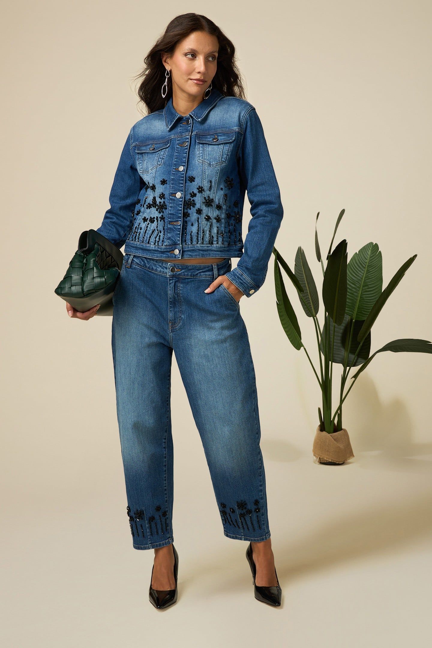 BOYSLIM JEANS WITH JEWEL EMBROIDERY BLUE 1