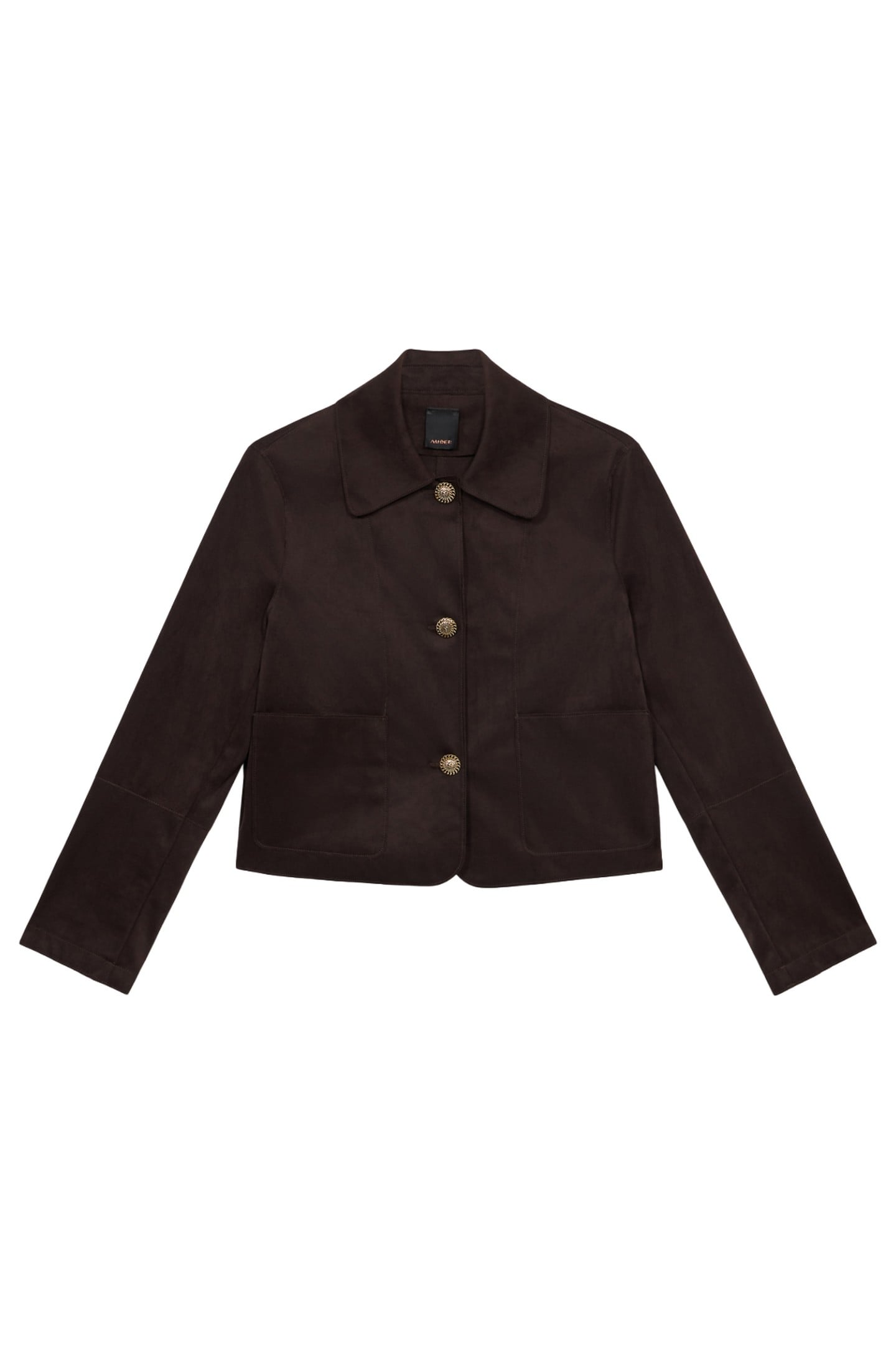 BOXY SUEDE EFFECT JACKET BROWN 3