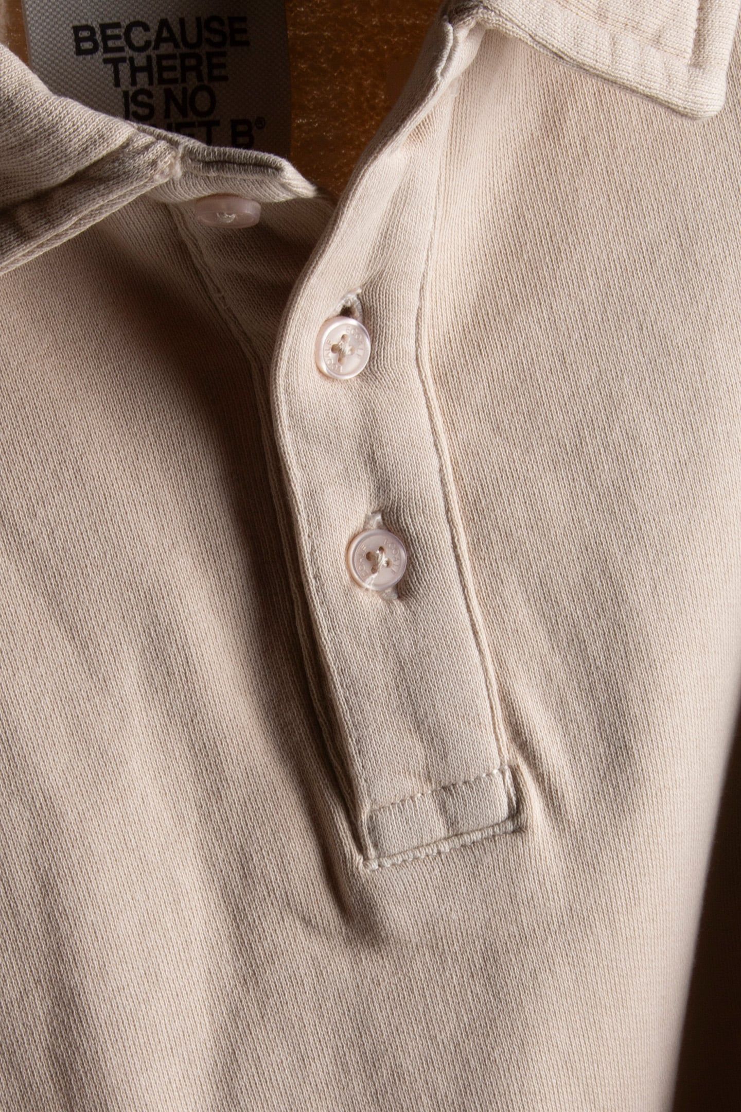 LUCASALF LONG SLEEVE POLO WASHED STONE 3