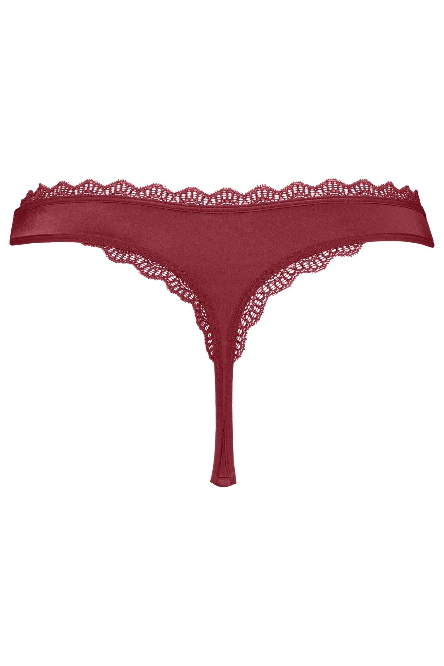 CARITA CABERNET RED AND LACE THONG 3