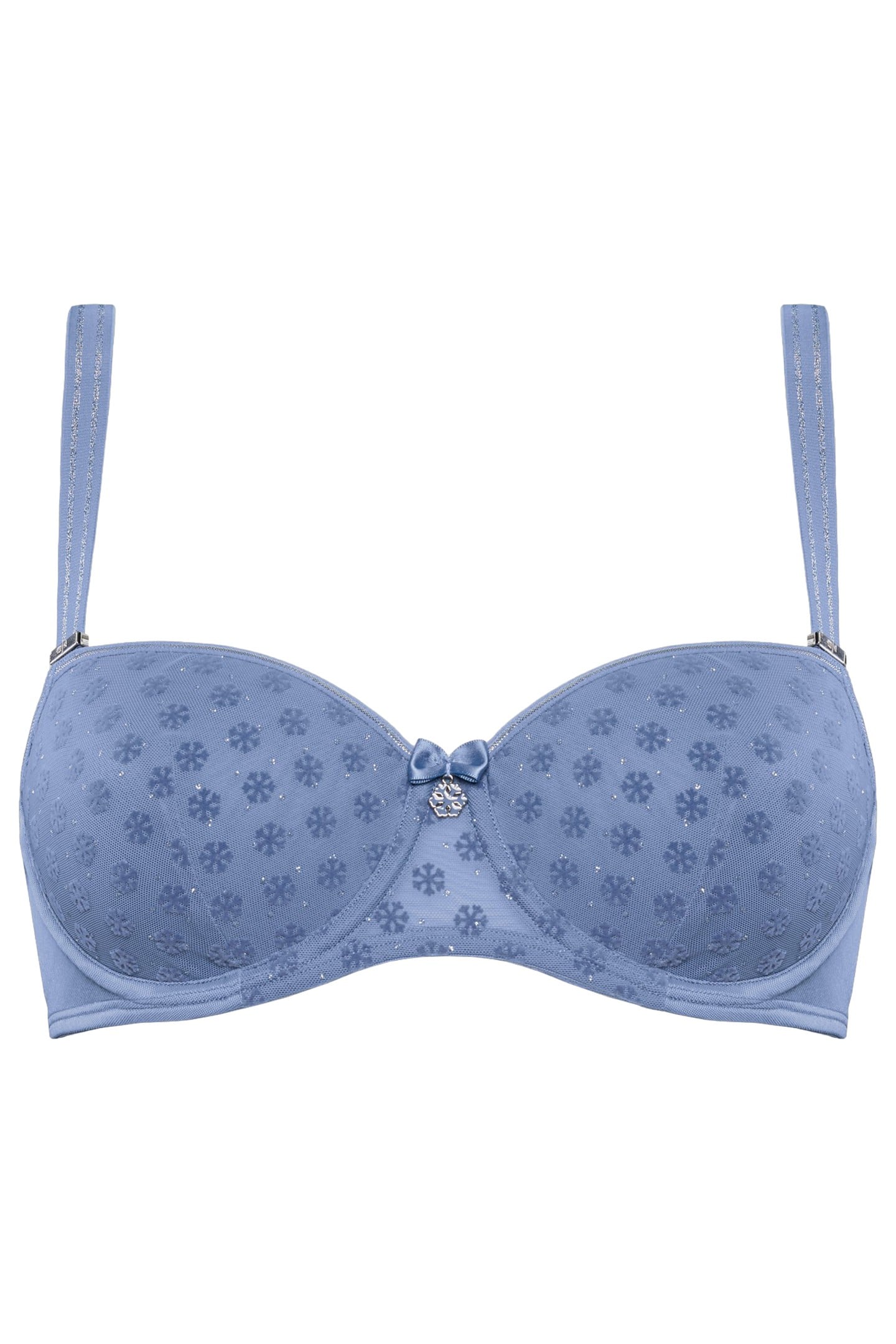 SNOWFLAKE POWDER BLUE BALCONY BRA 4