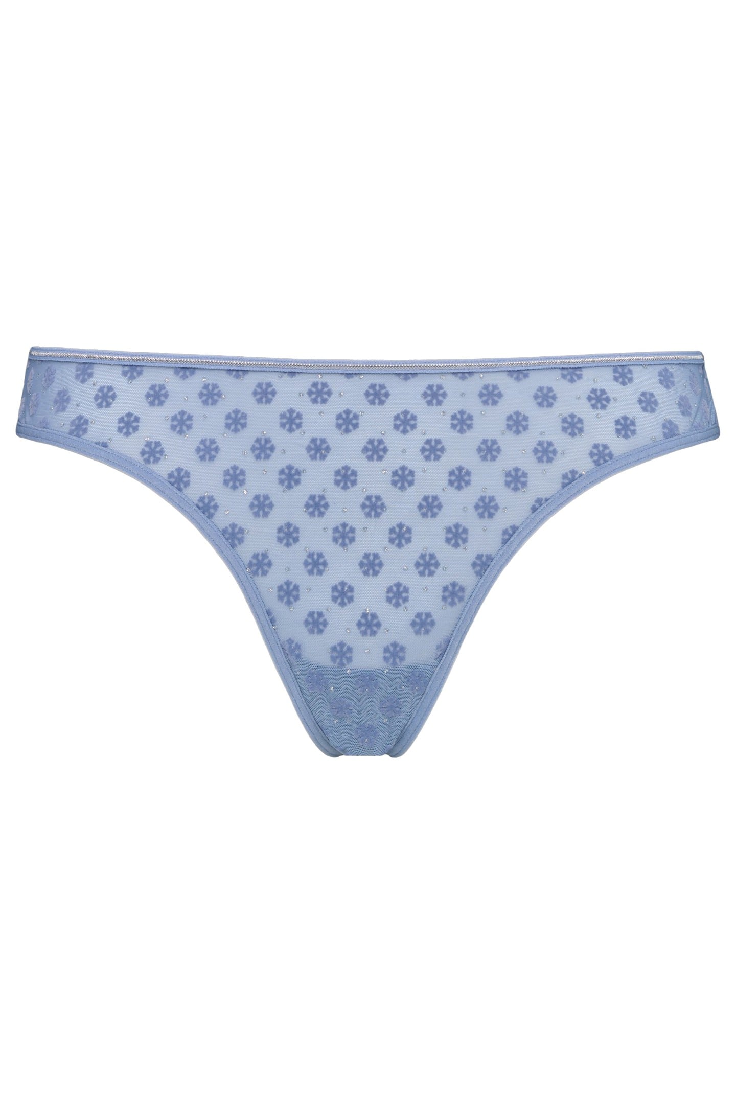 SNOWFLAKE POWDER BLUE THONG 3