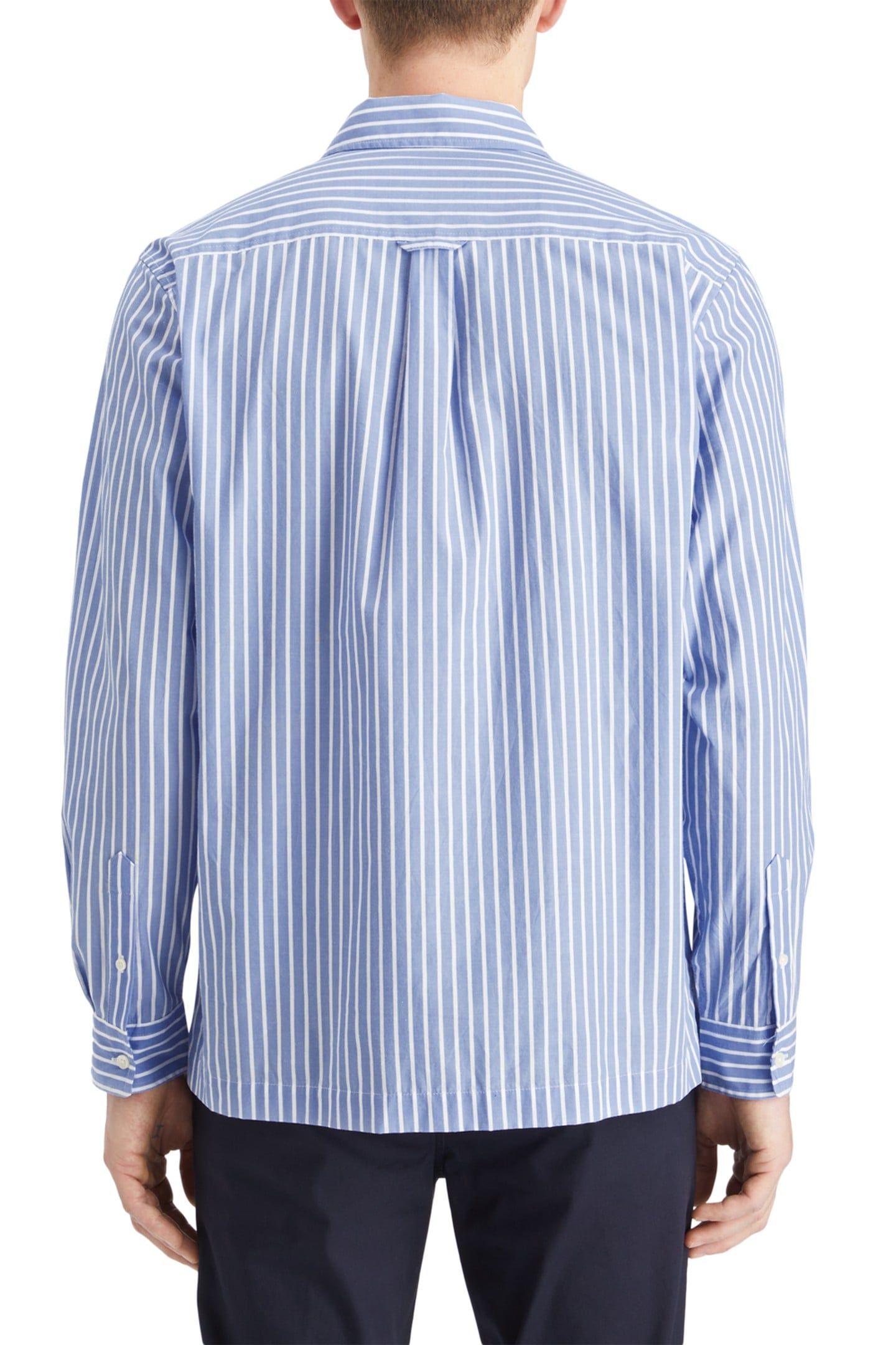 CORE - THE FREE SPIRIT PEACE BIRD POPLIN SHIRT BLUE WHITE ST 3