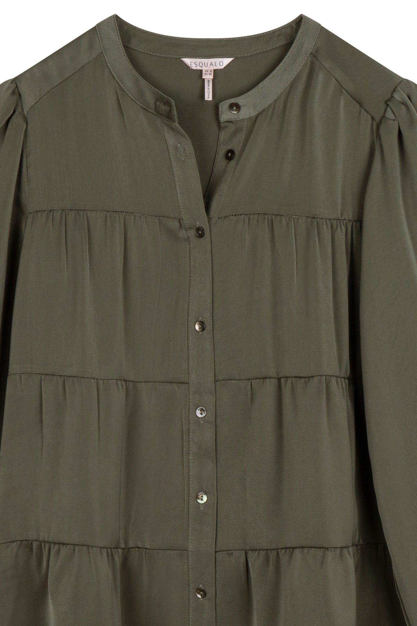 BLOUSE SEAMS SATEEN LEAF GREEN 3