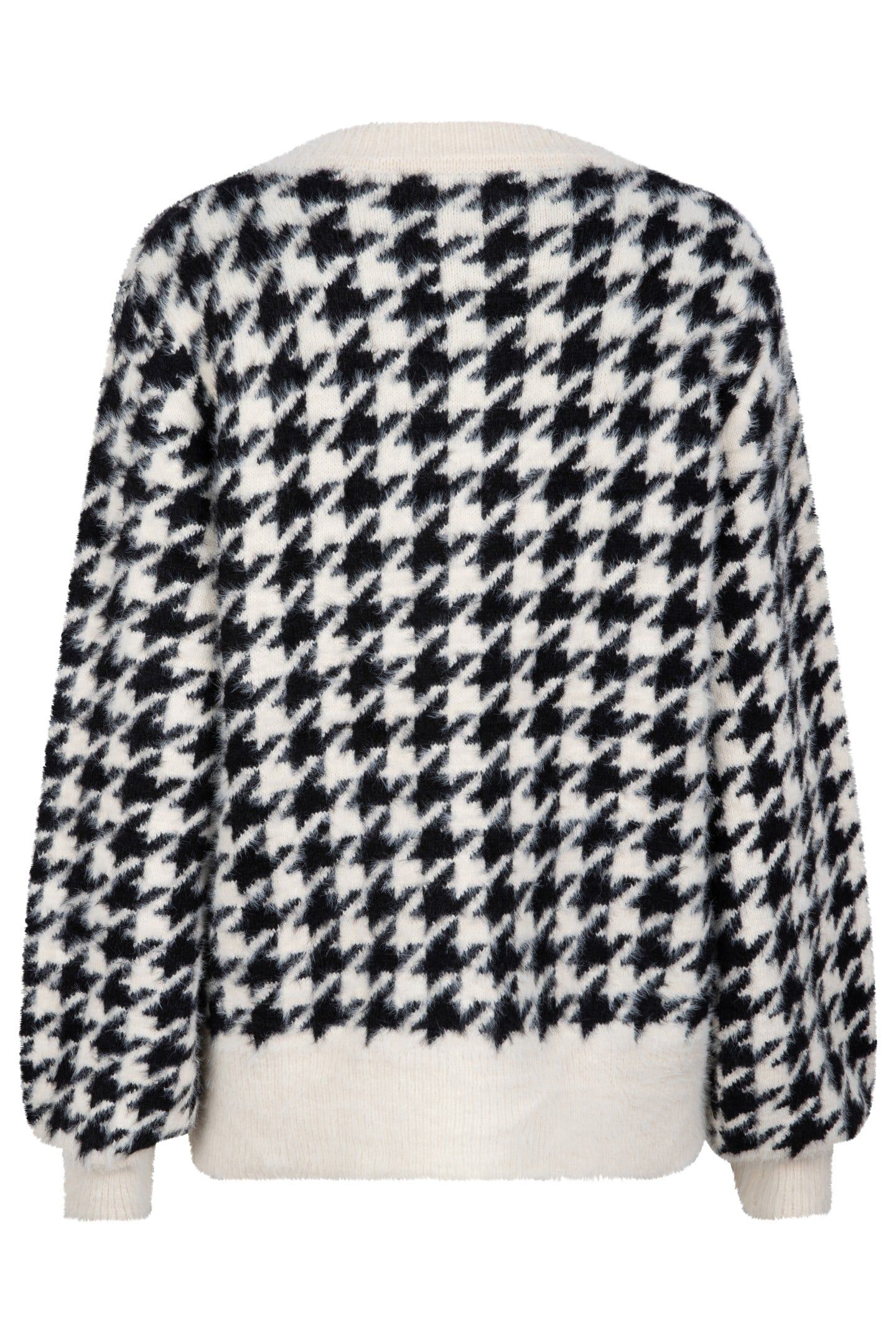 CARDIGAN SHORT HOUNDSTOOTH BLACK / OFF WHITE 7