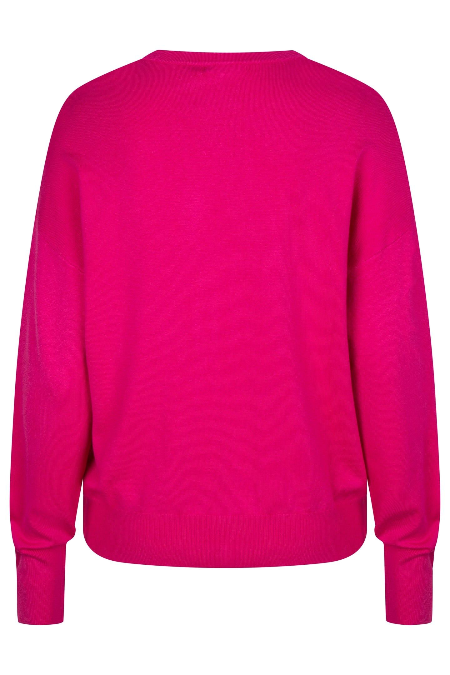 SWEATER BASIC BUTTON SLVE CUFF FUCHSIA 2