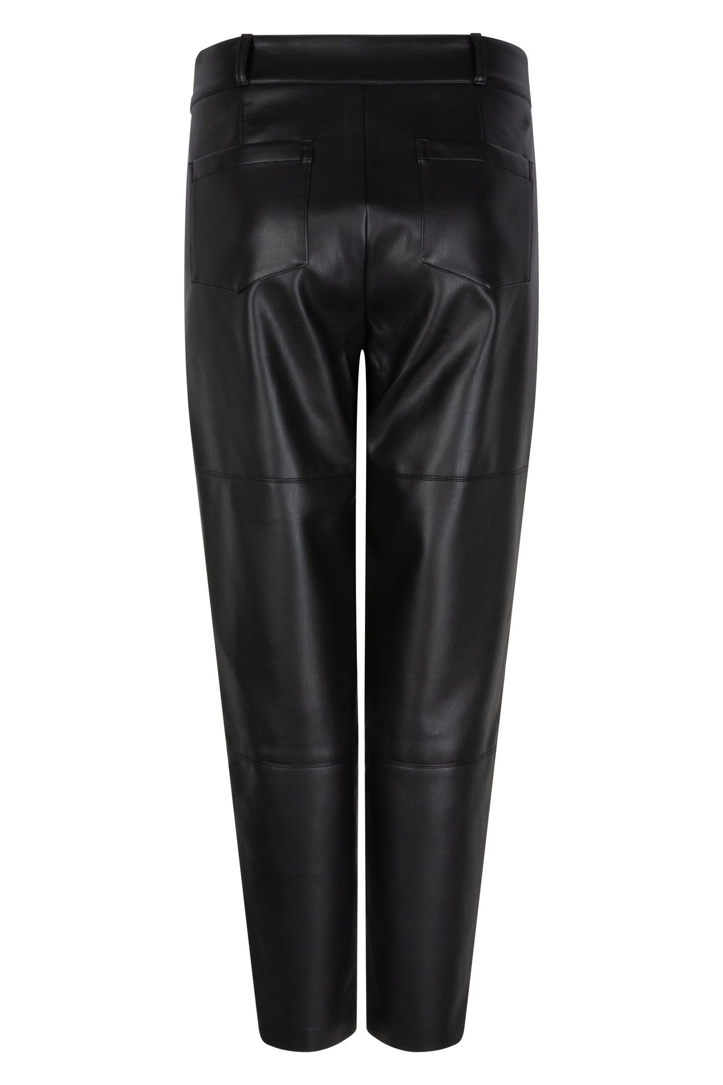 TROUSERS STRAIGHT PU BLACK 5
