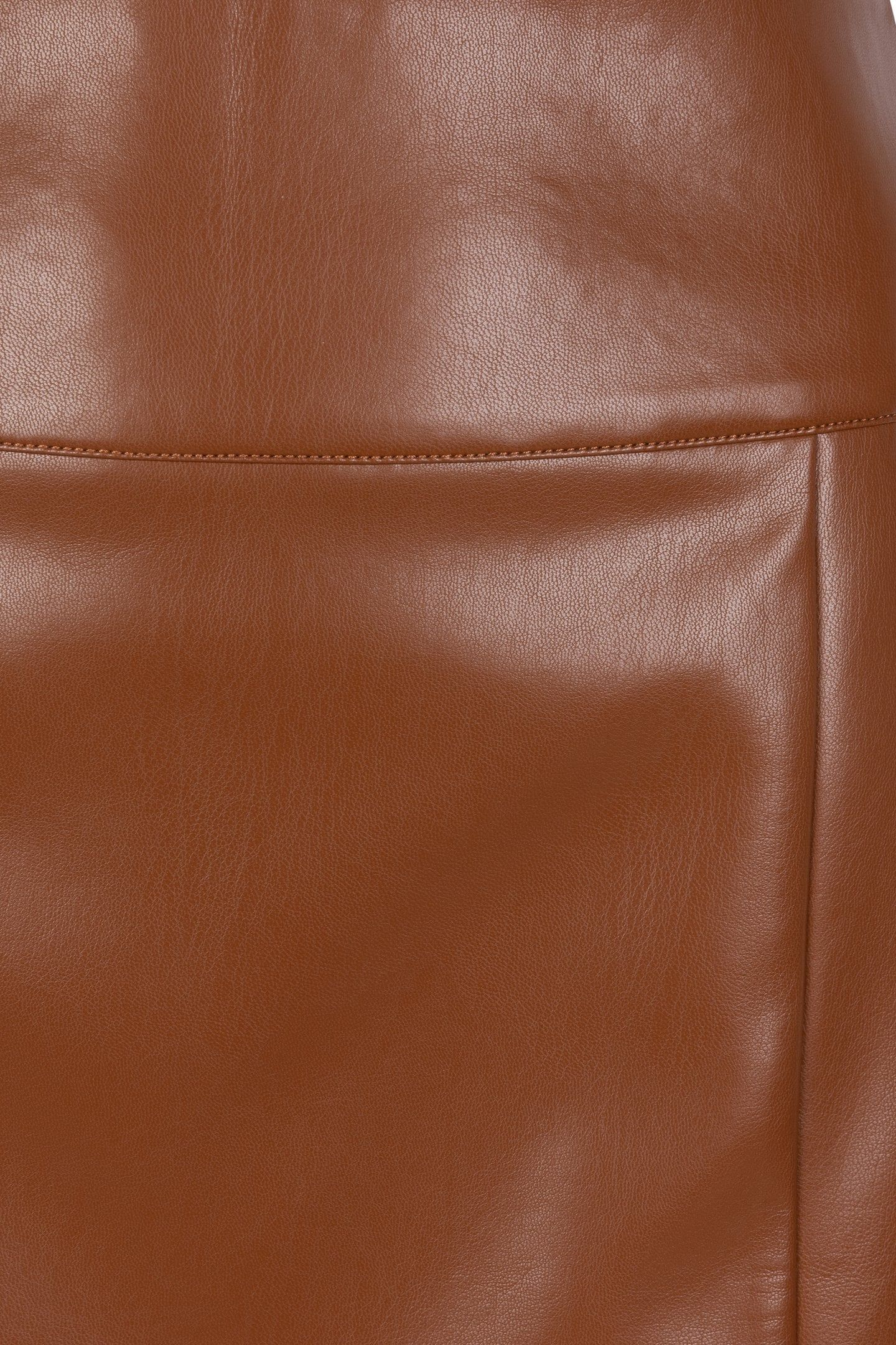 SKIRT PU BROWN 6
