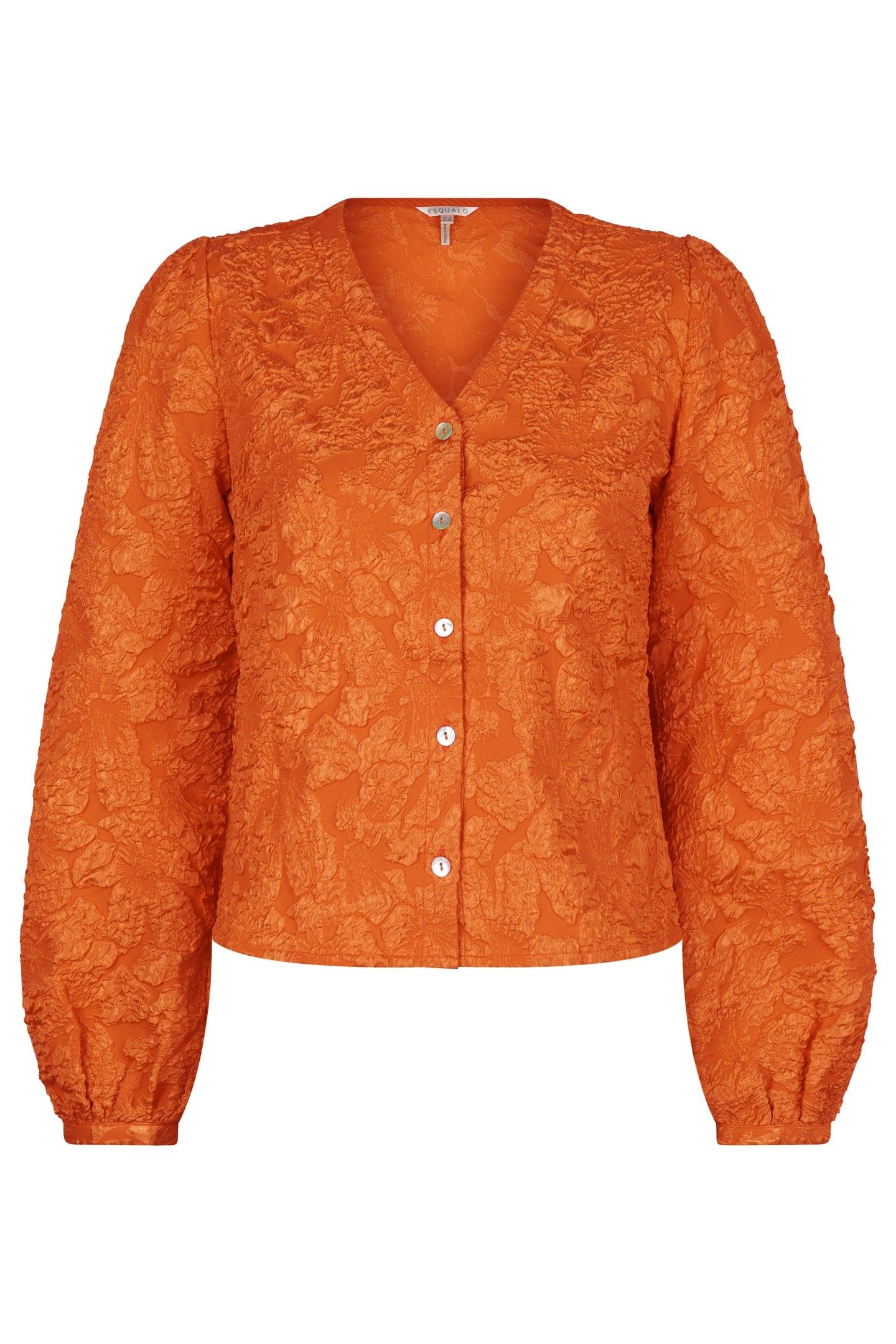 BLOUSE FANCY FLOWER JACQUARD PUMPKIN 1