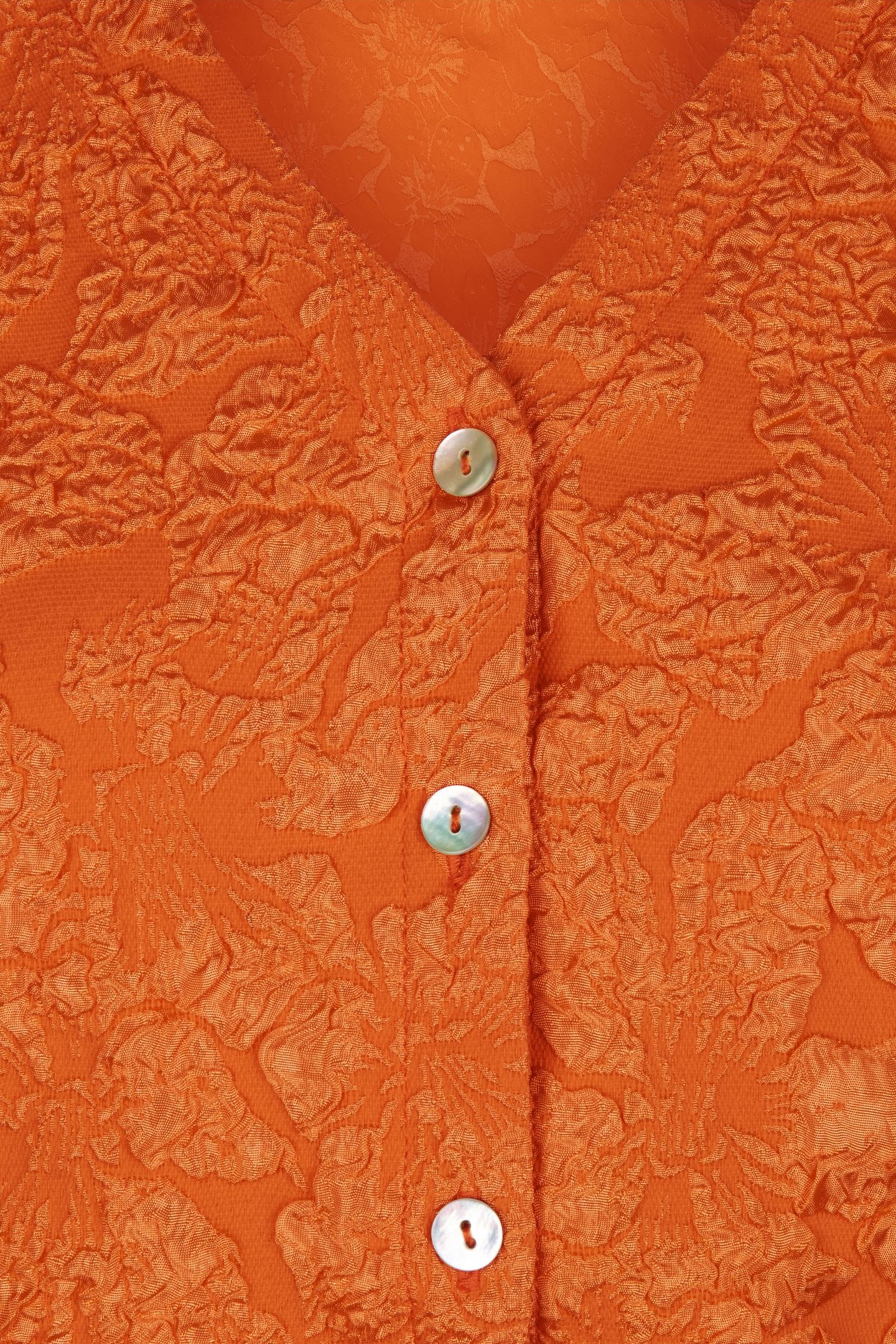 BLOUSE FANCY FLOWER JACQUARD PUMPKIN 3