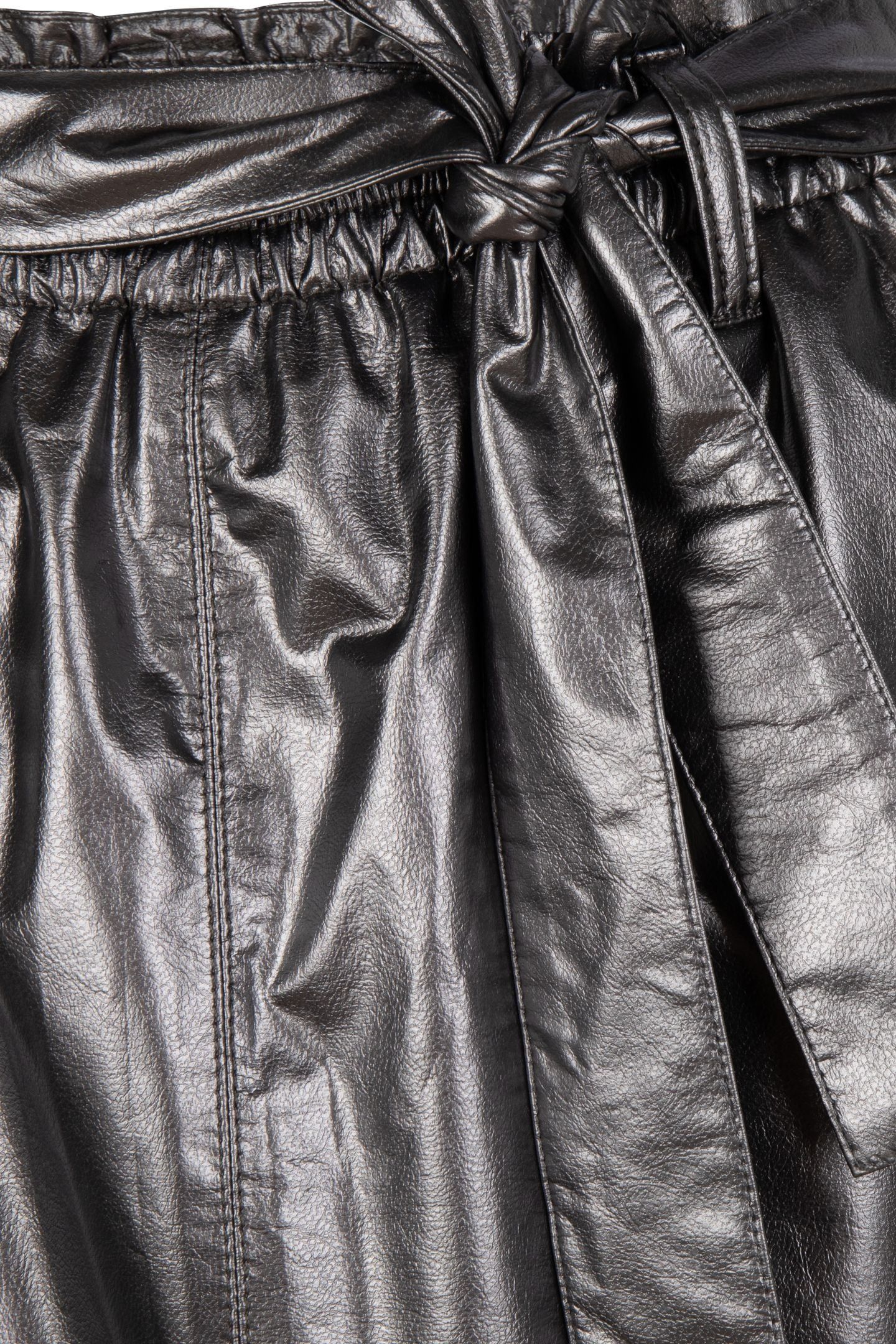 SKIRT METALLIC PU SILVER 8