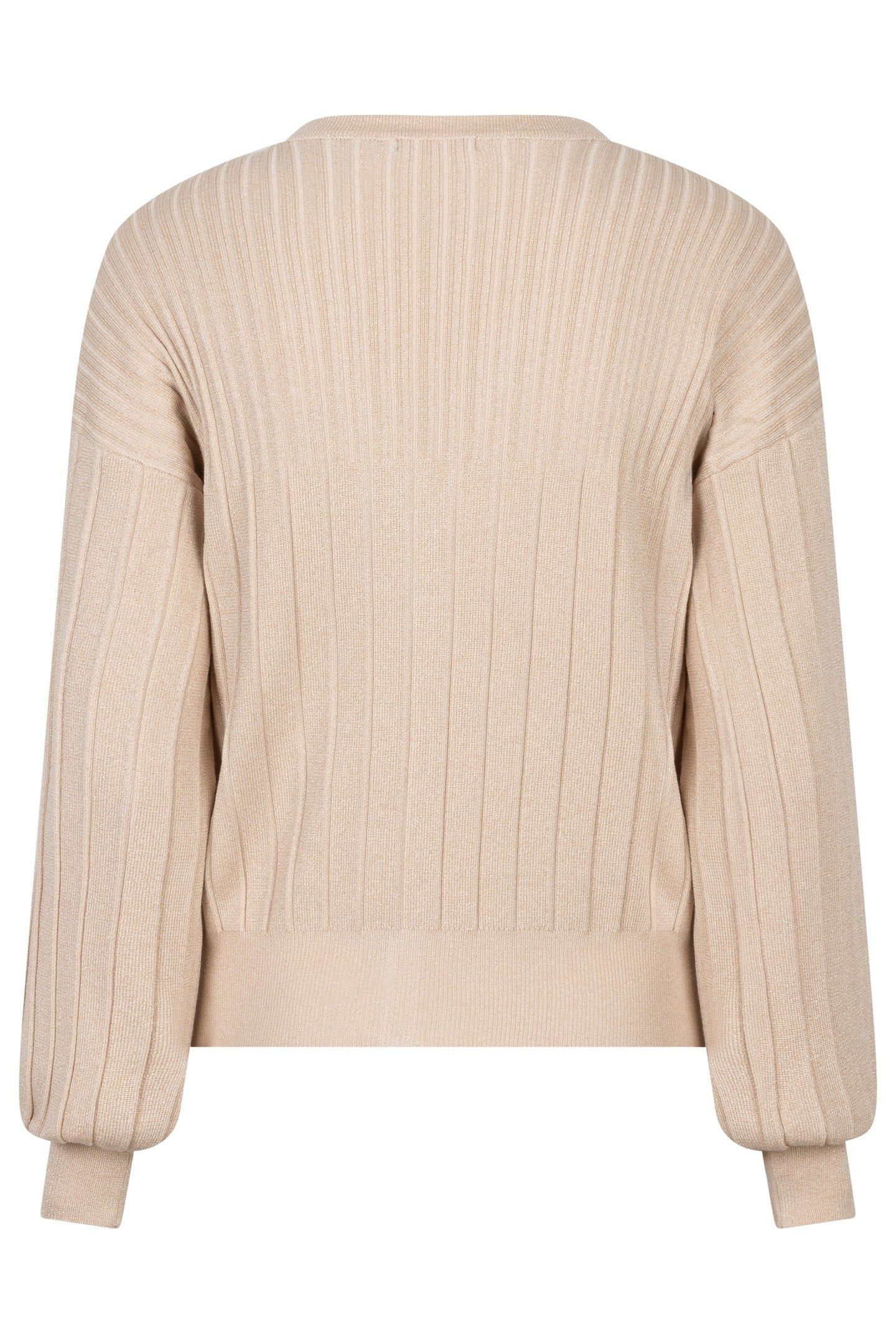 CARDIGAN RIB LUREX LIGHT SAND 6