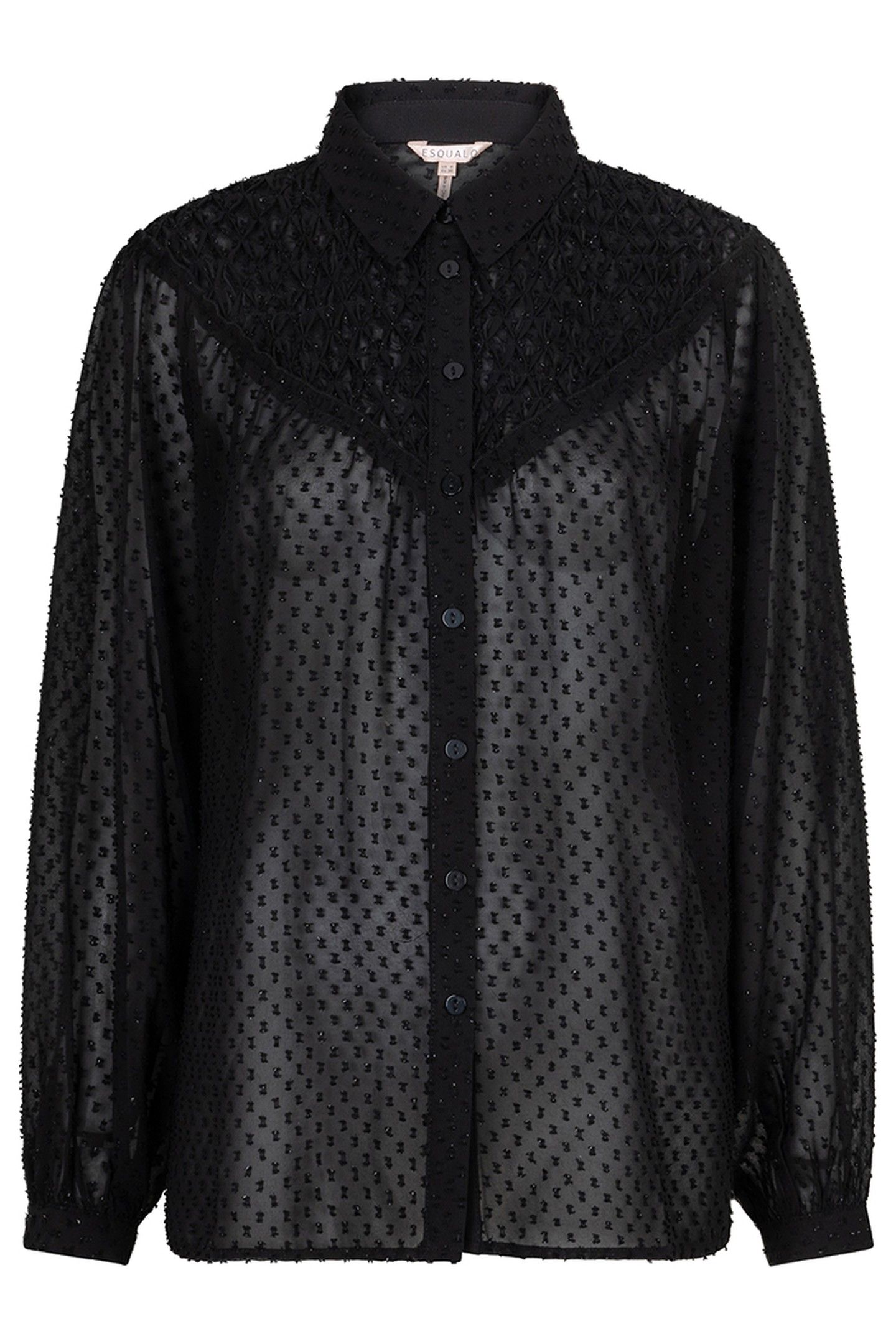 BLOUSE PLUMETIS SMOCK BLACK 4