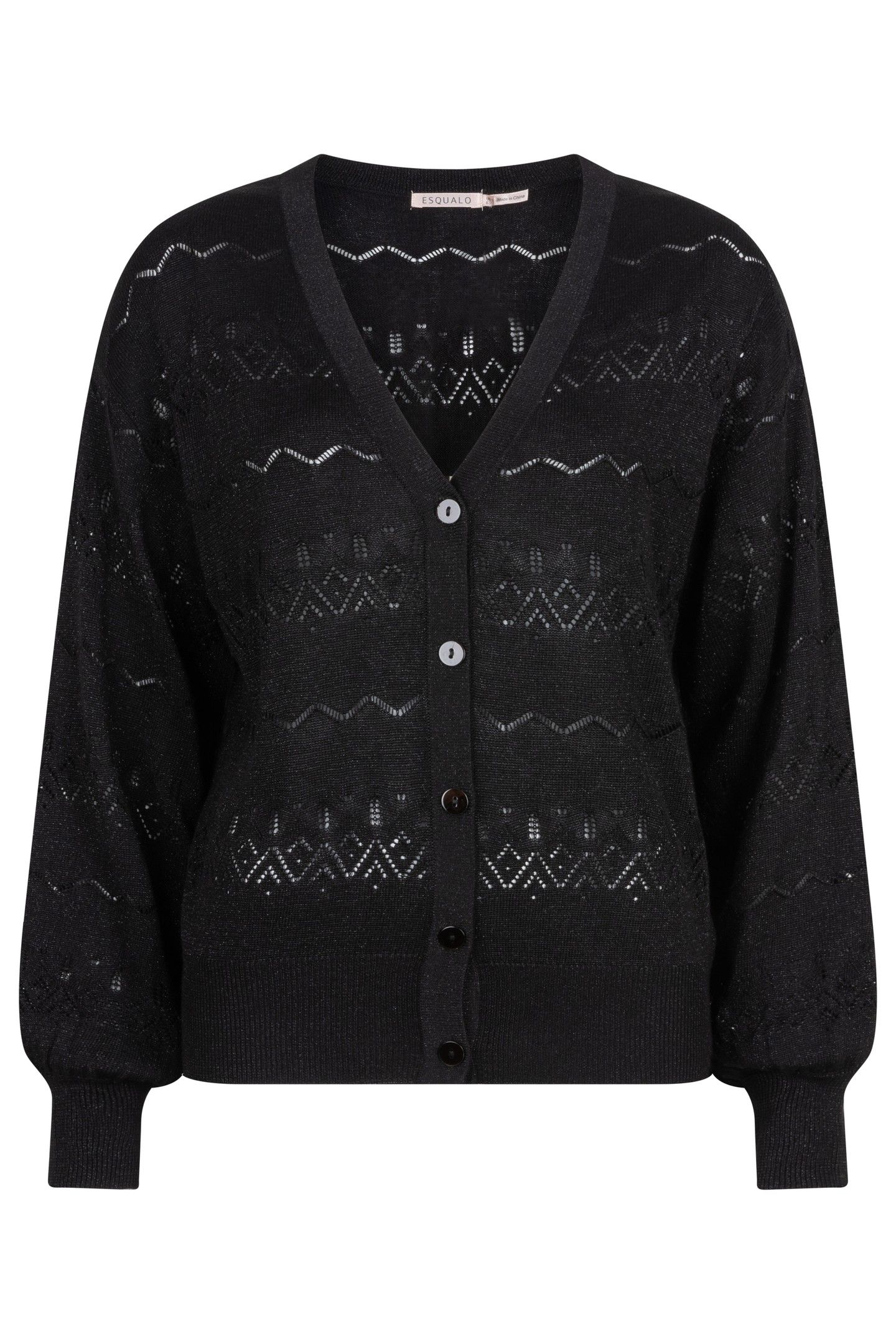 CARDIGAN S/SLV LUREX BLACK 3