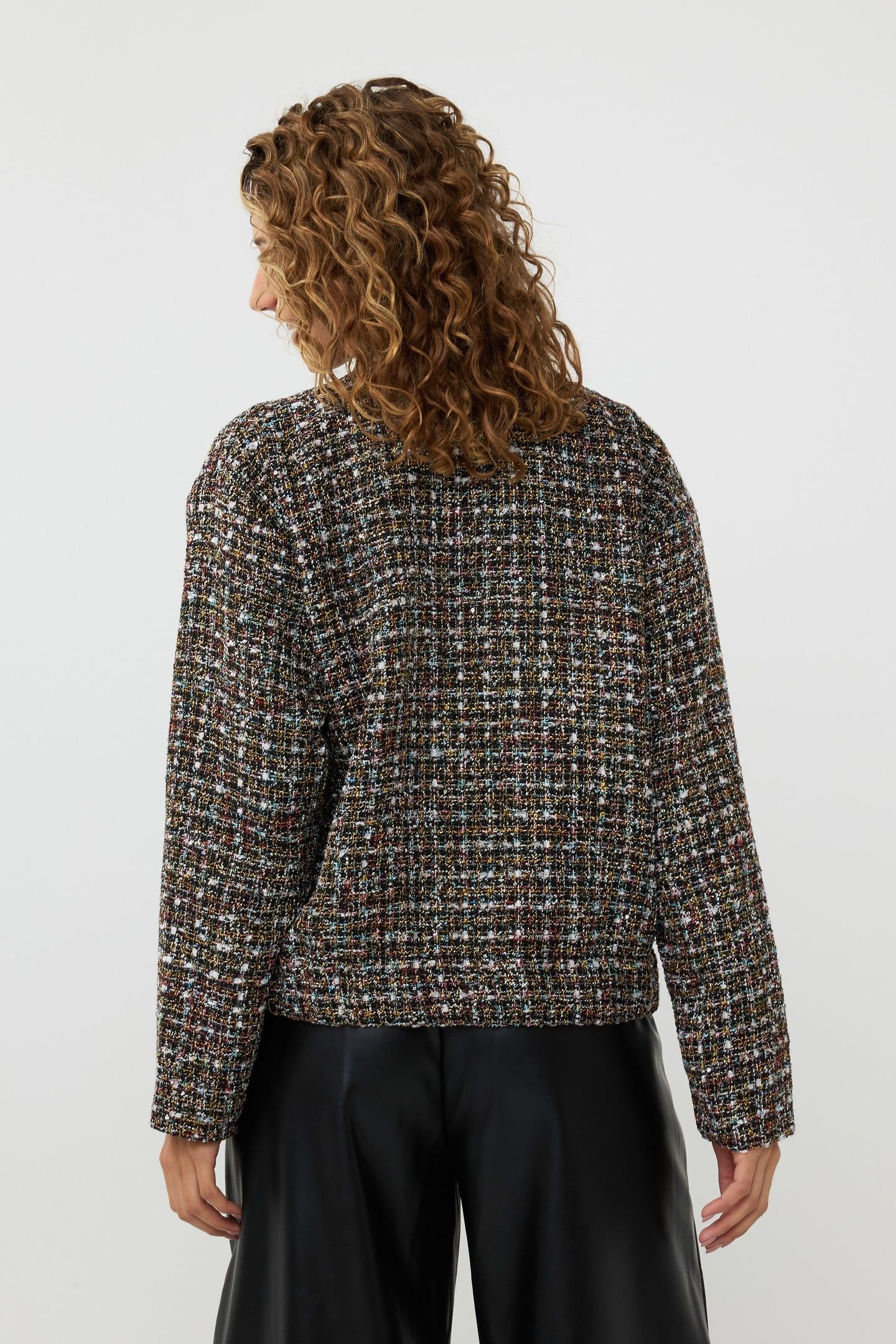 JACKET BOMBER TWEED BLACK 3