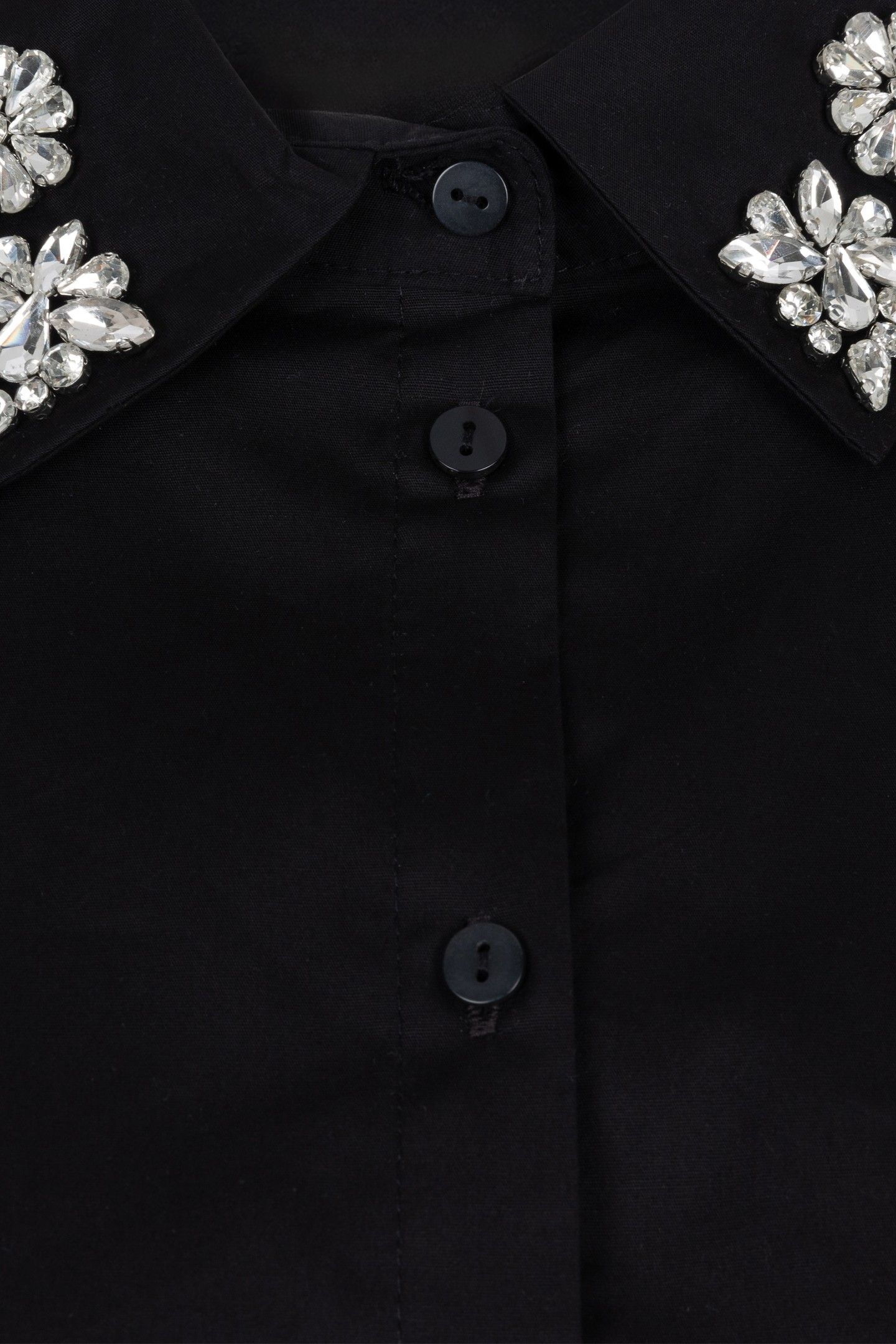 BLOUSE POPLIN BROCHE BLACK 7