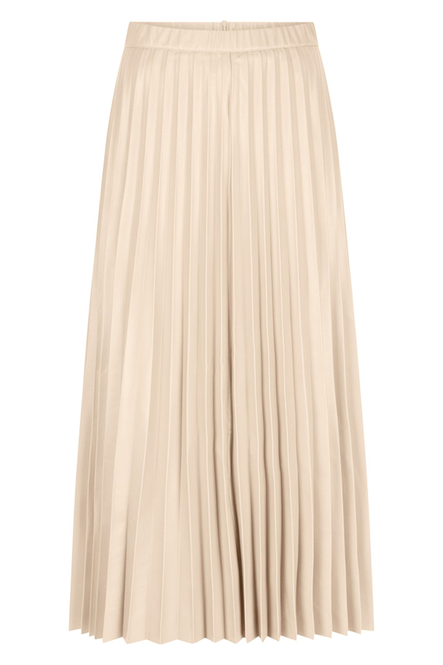 SKIRT PLISSE VEGAN LEATHER SAND 1