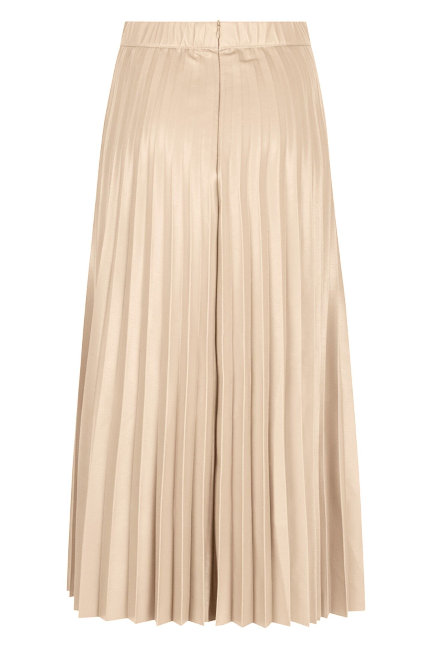 SKIRT PLISSE VEGAN LEATHER SAND 2