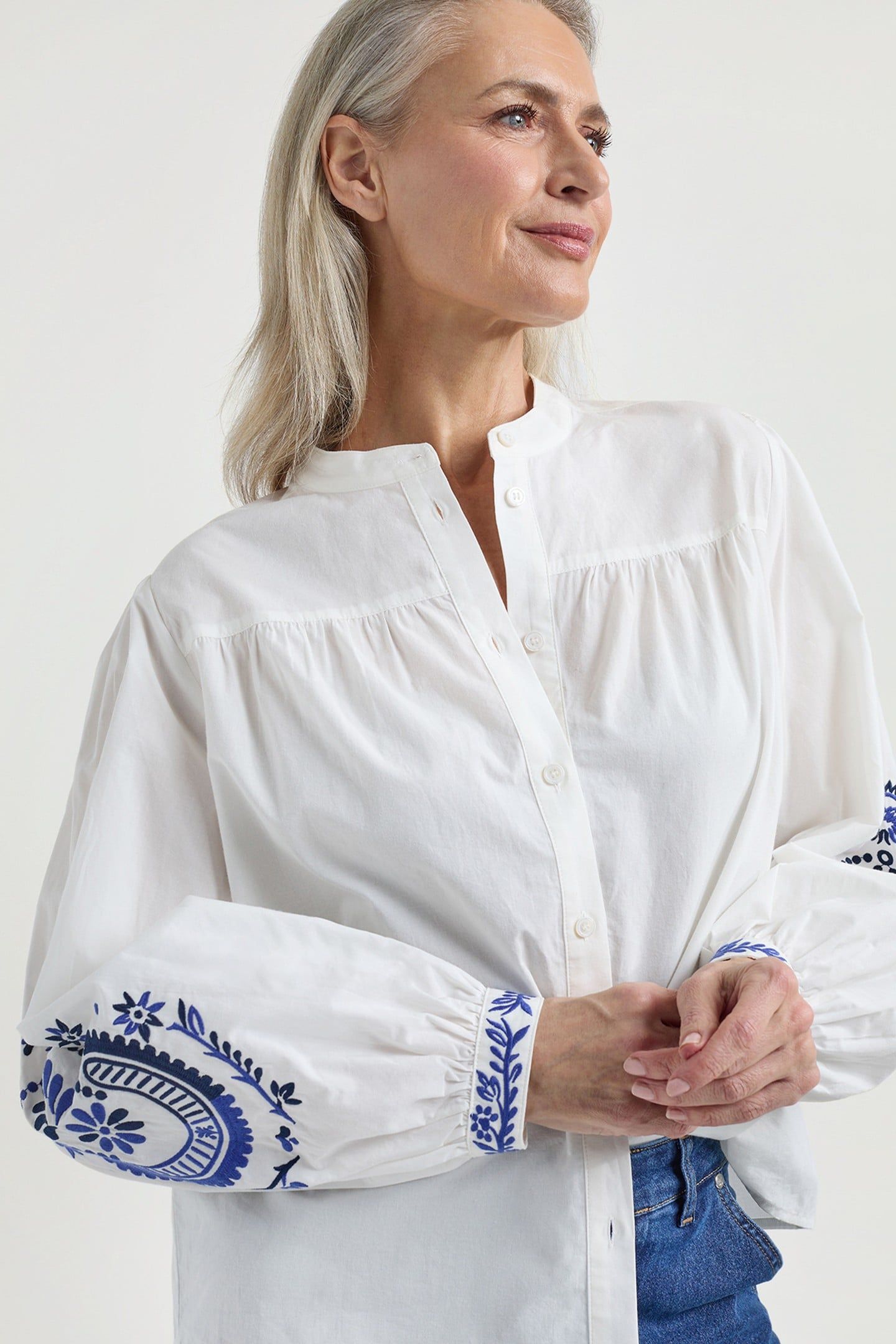 JORIS BLOUSE ROYAL BLUE PRINT 1