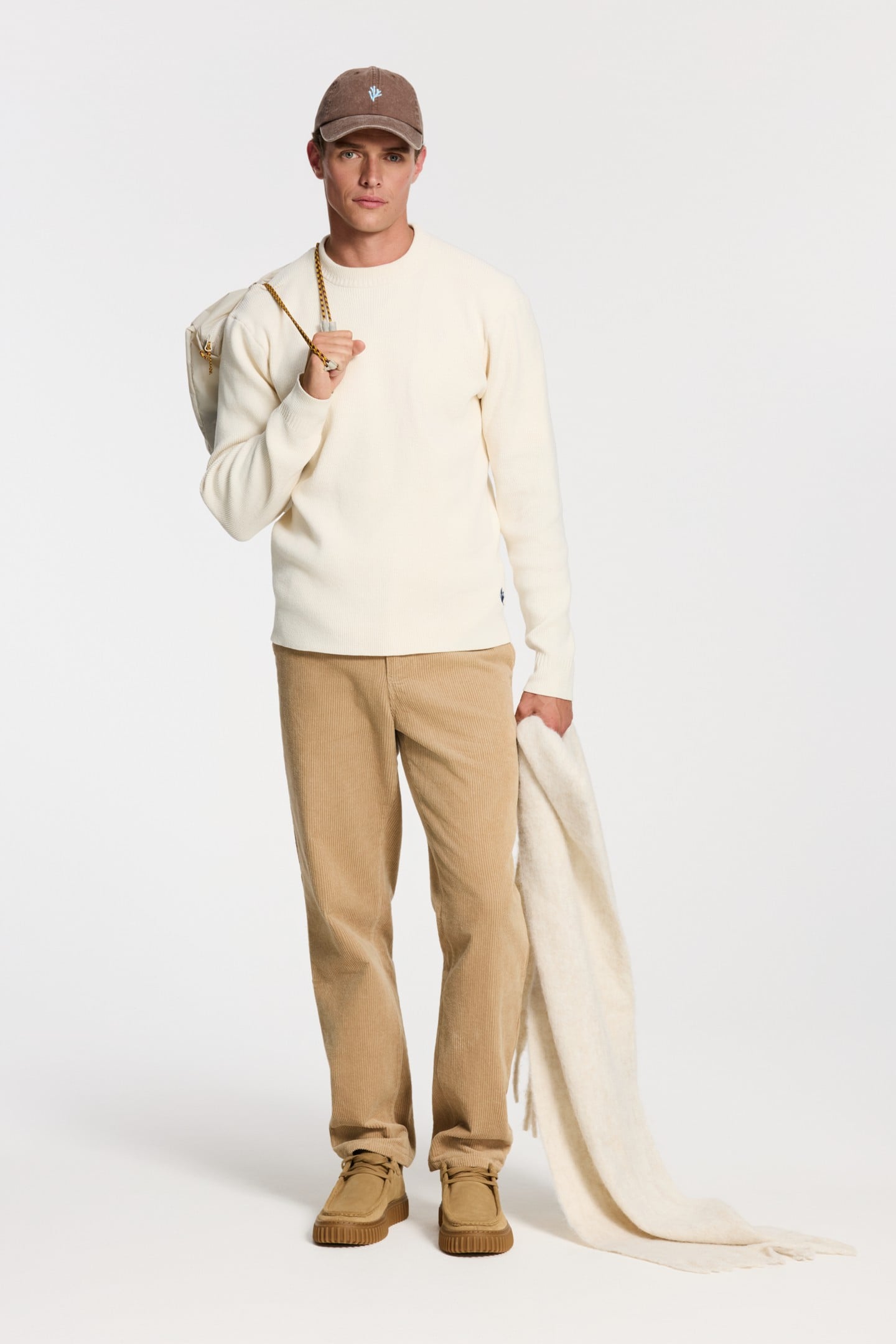 PIKE RELAXED FIT CHENILLE PULLOVER WHITE 3