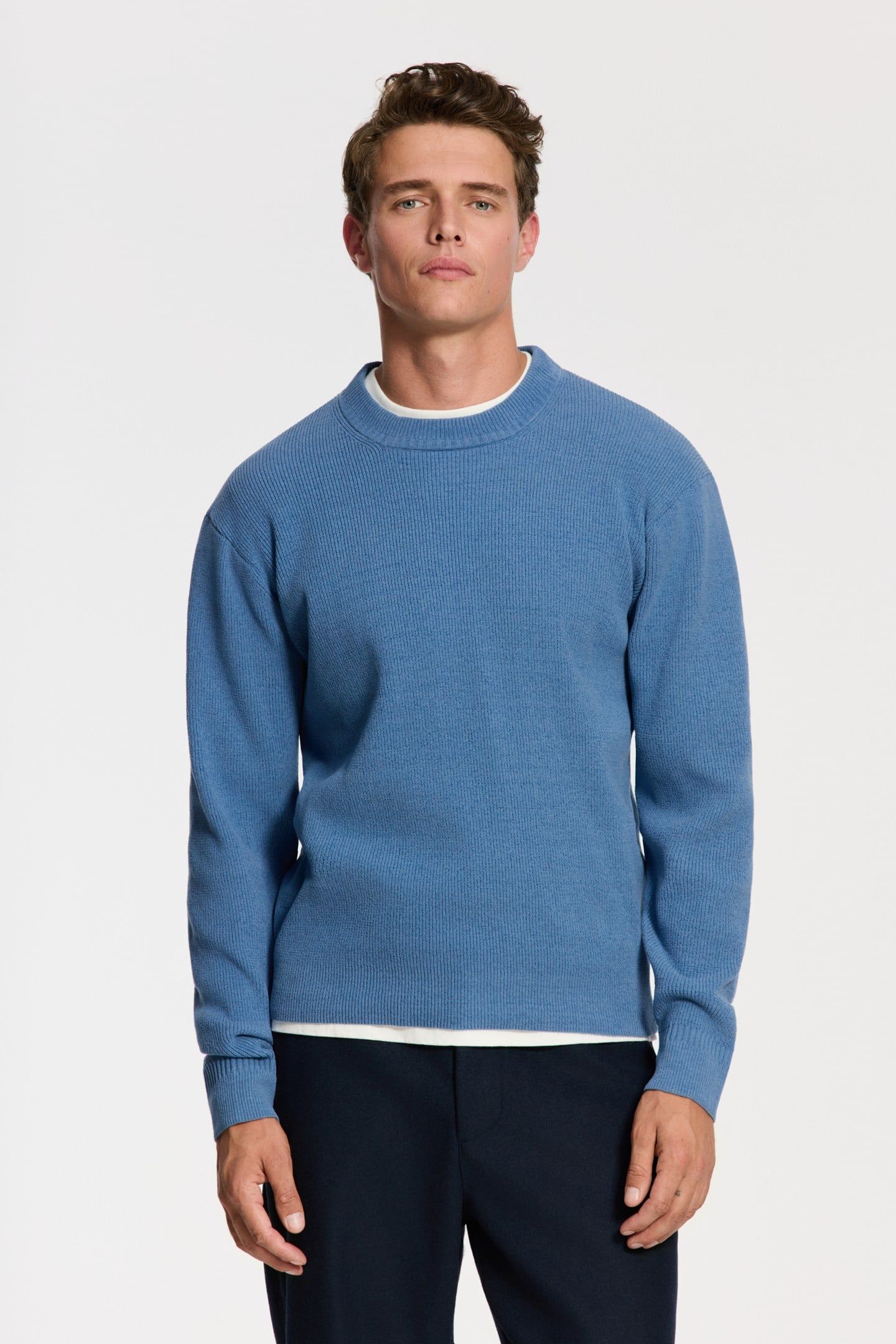 PIKE RELAXED FIT CHENILLE PULLOVER BLUE FIELDS 1