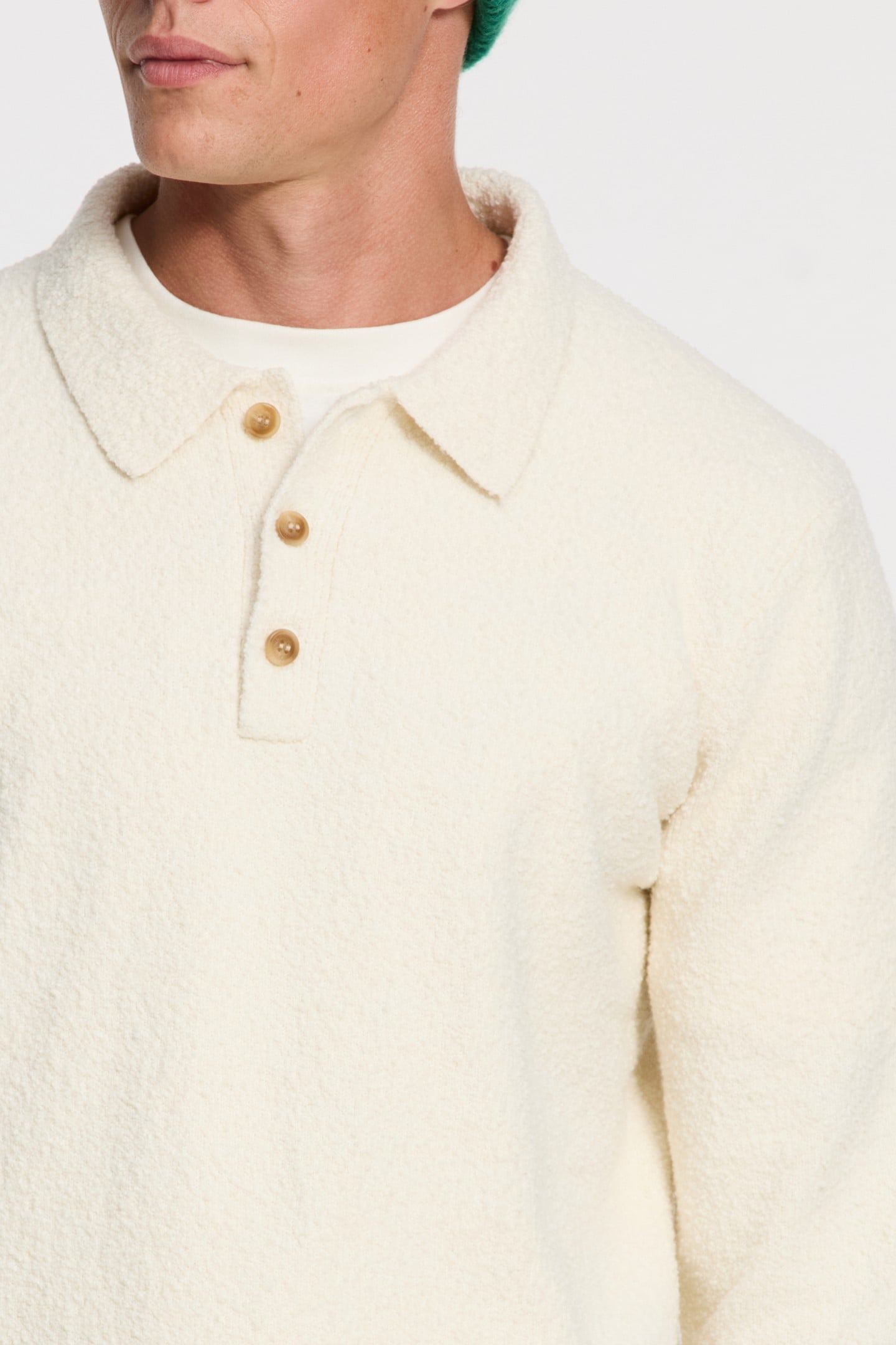 PENN REGULAR FIT BOUCLE POLO WHITE 7