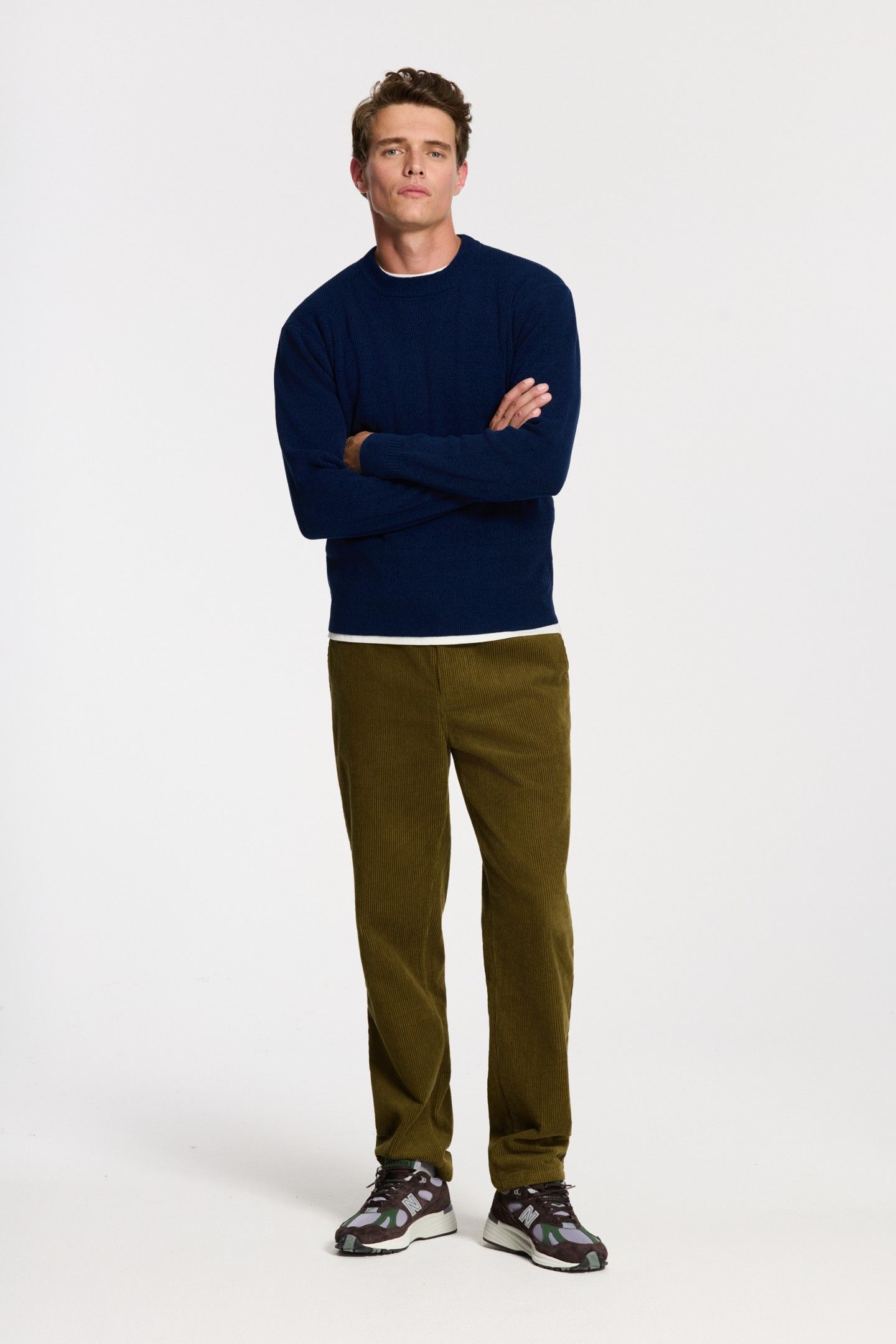 PIKE RELAXED FIT CHENILLE PULLOVER BLUE DARK NAVY 3