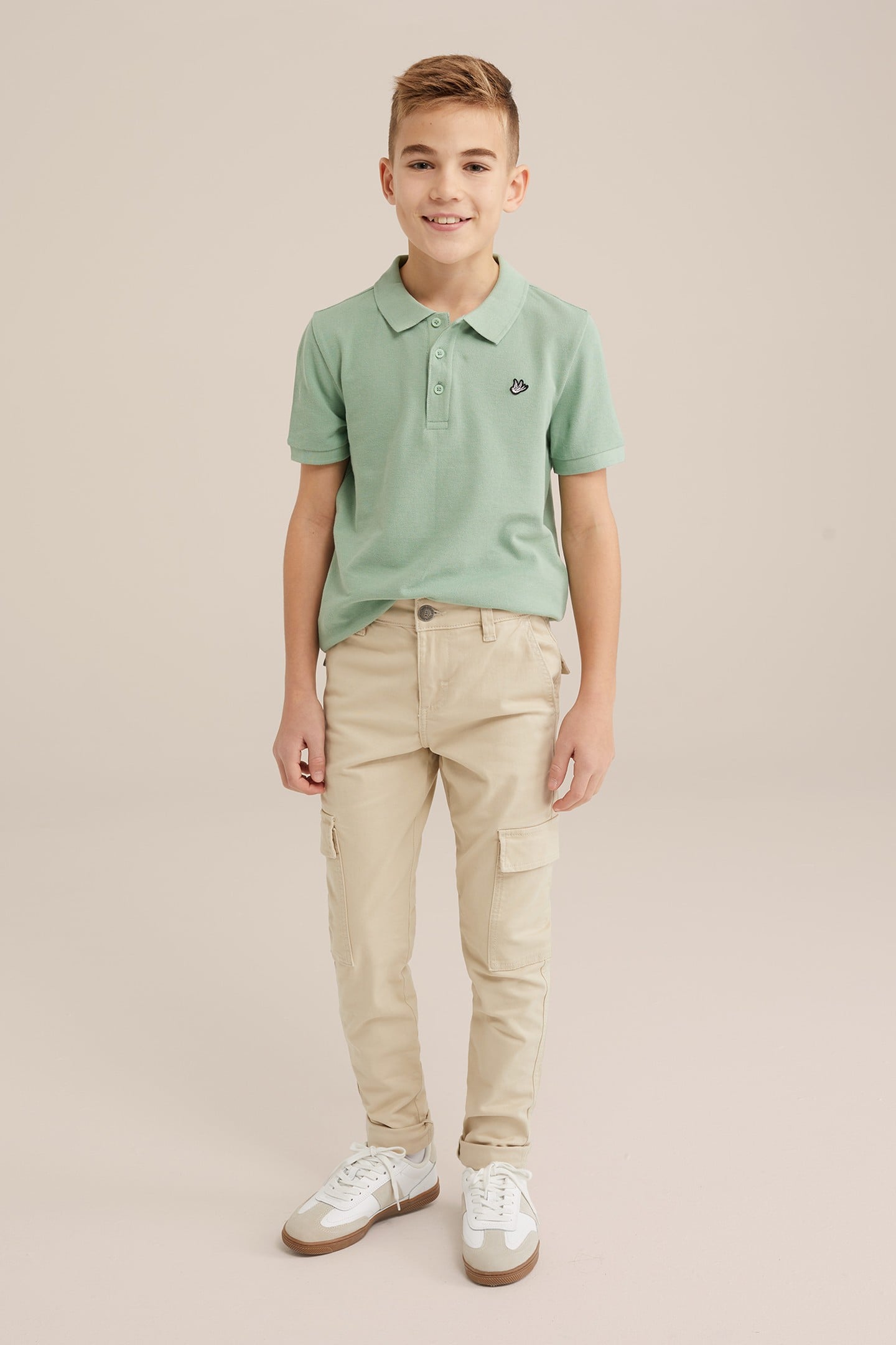 BOYS CARGO PANTS BEIGE 2