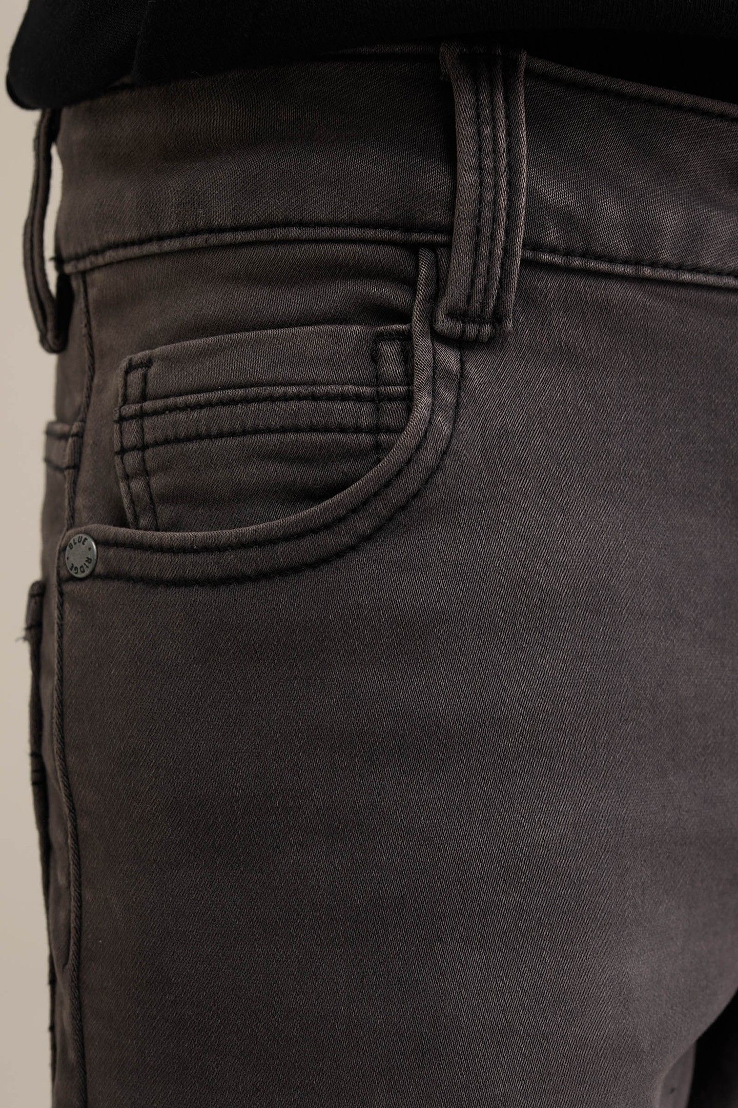 BOYS 5-POCKET MID WAIST DARK GREY 5
