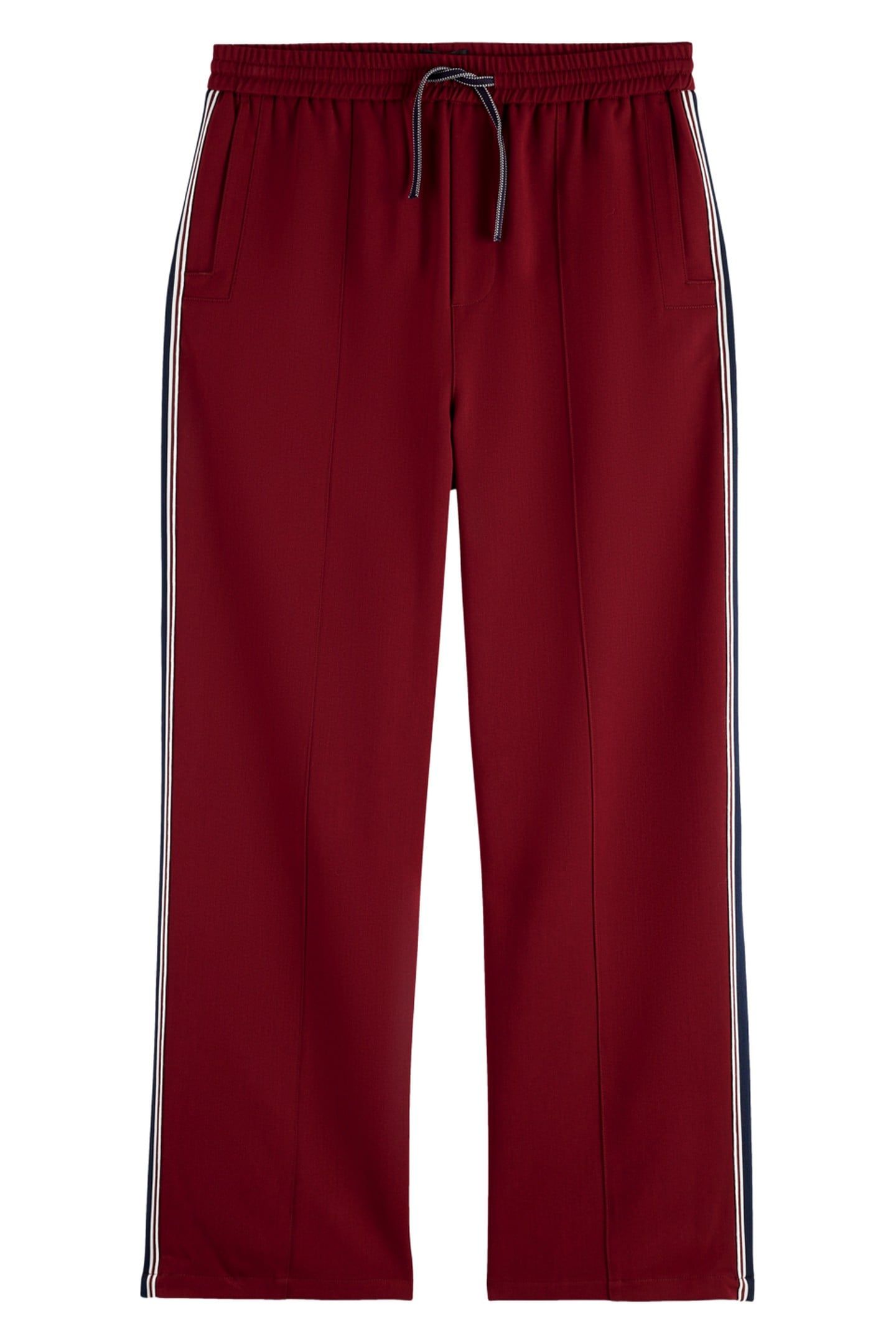 TAPE-TRIMMED STRAIGHT FIT TRACK PANT CHERRY RED 1