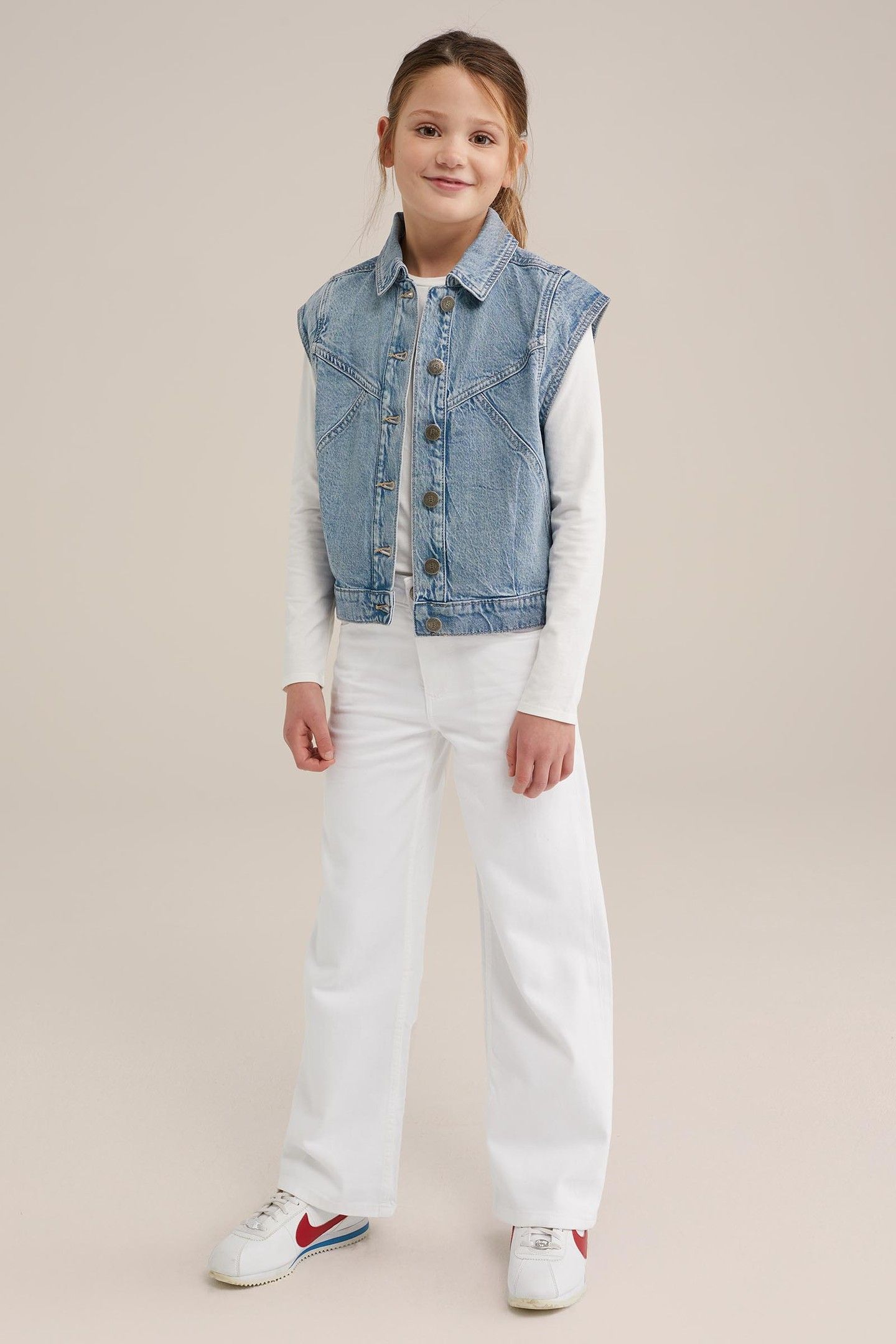 GIRLS 5-POCKET HIGH RISE WHITE 2