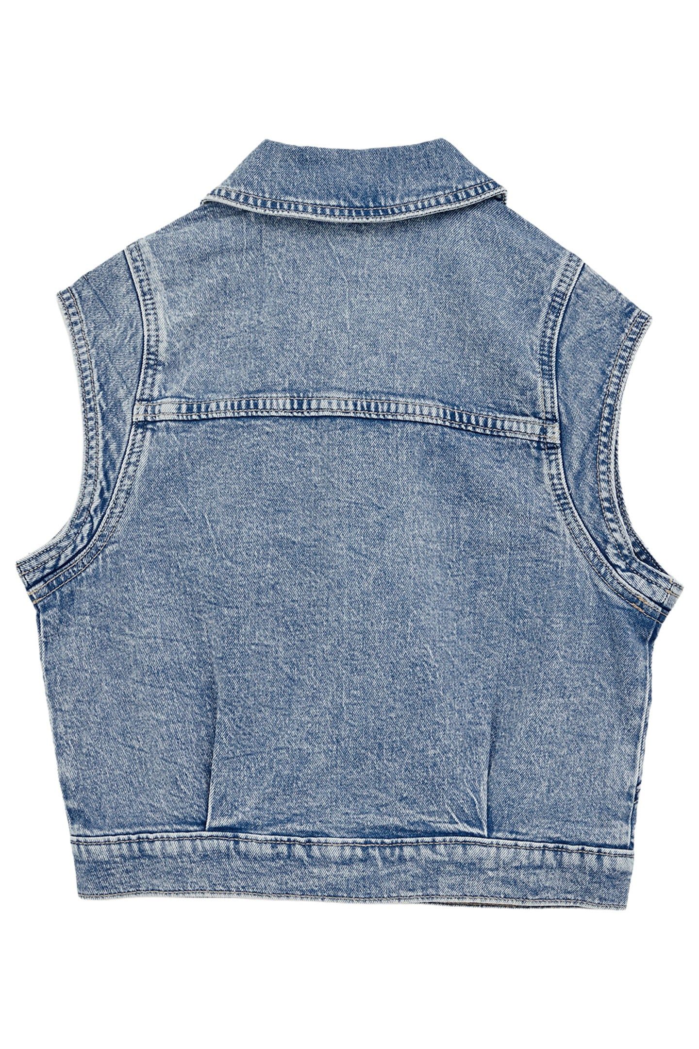 GIRLS GILET LIGHT BLUE 3