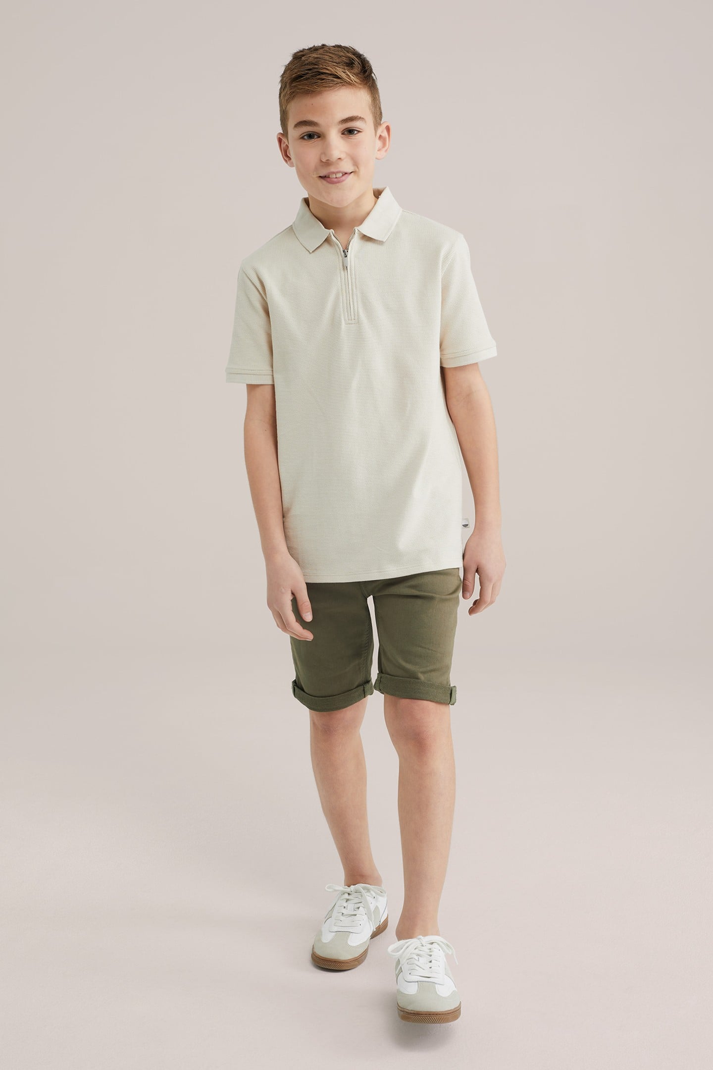 BOYS 5-POCKET MID WAIST KHAKI 2