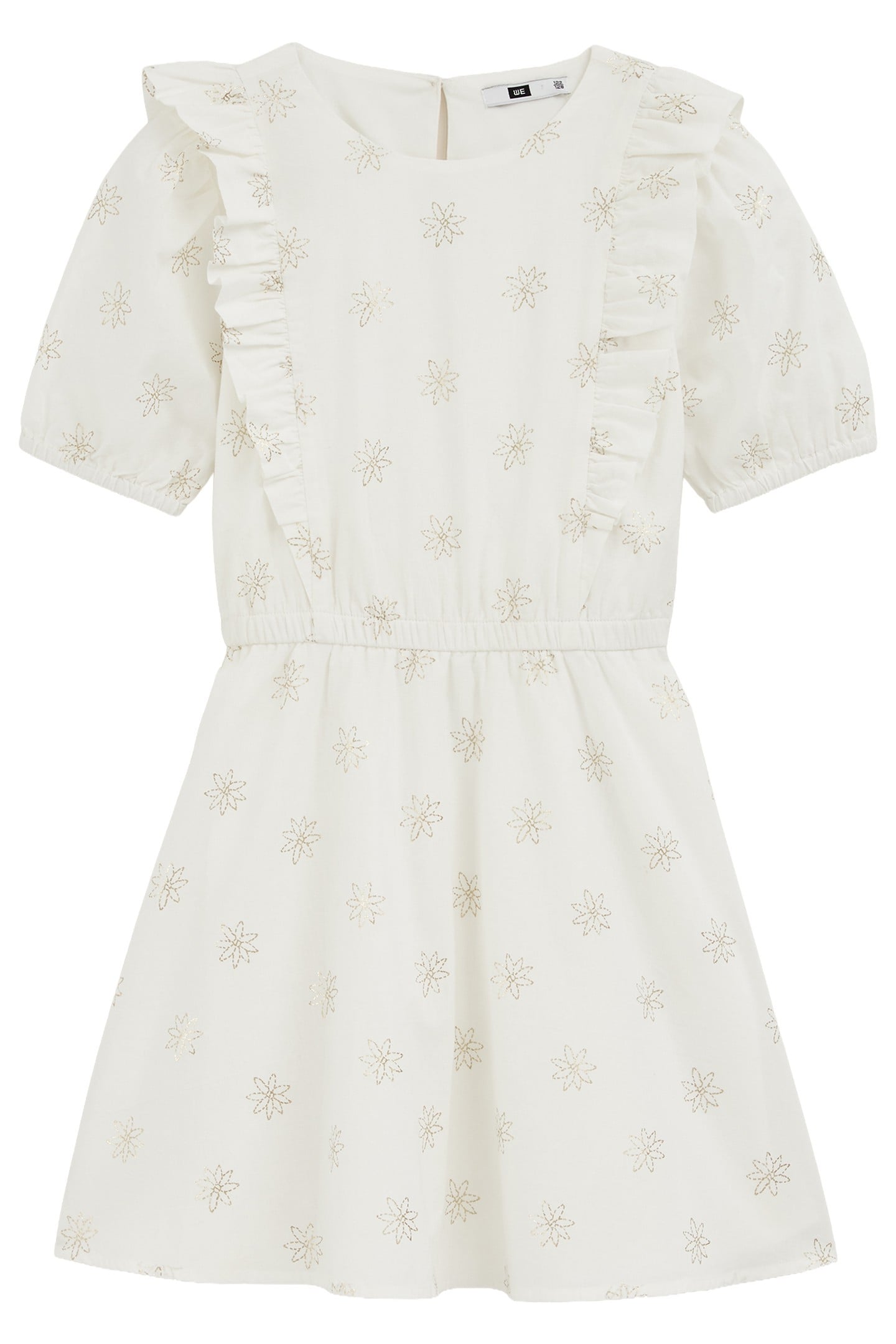 GIRLS DRESS MID LENGTH WHITE 3