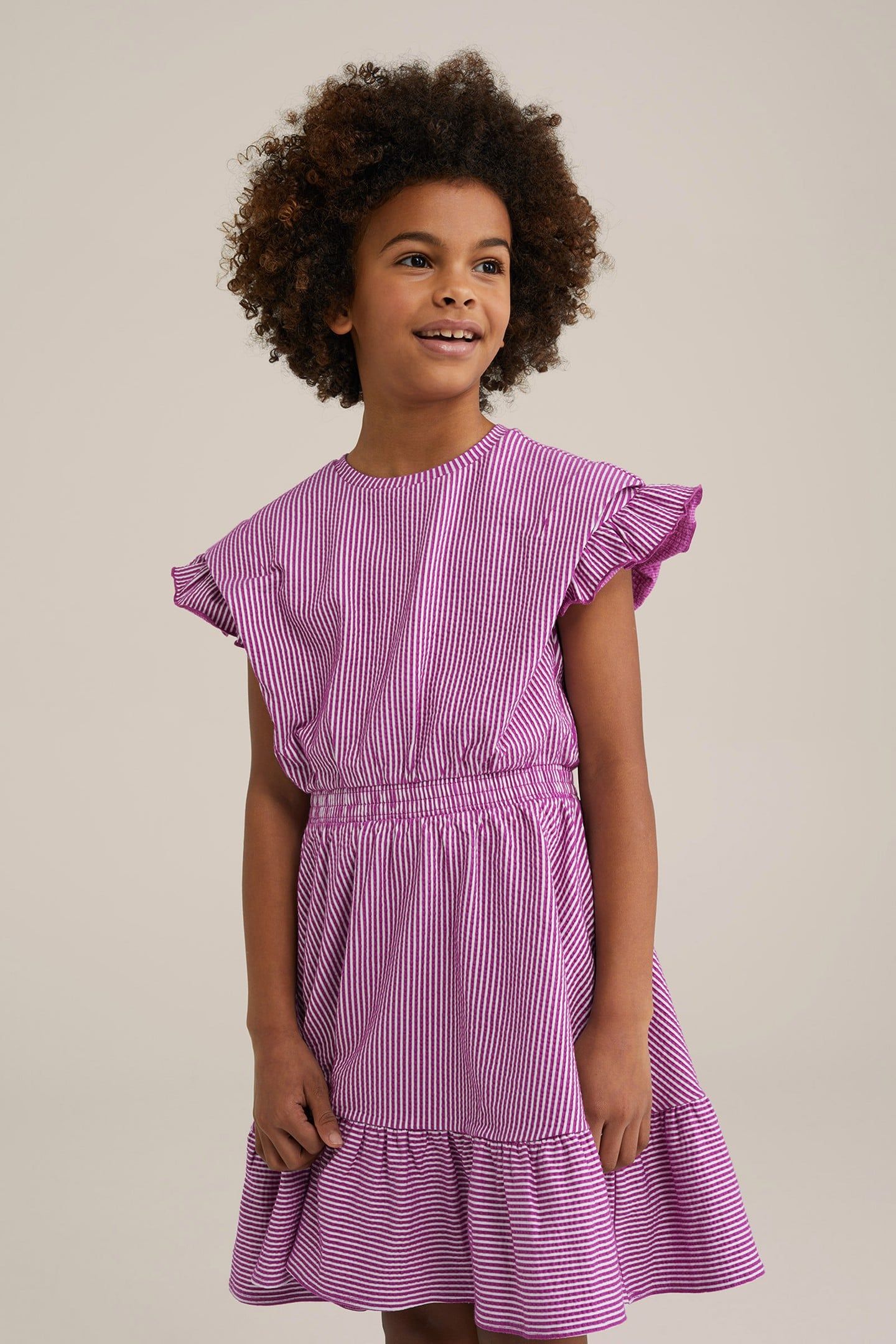 GIRLS DRESS MID LENGTH PURPLE 1