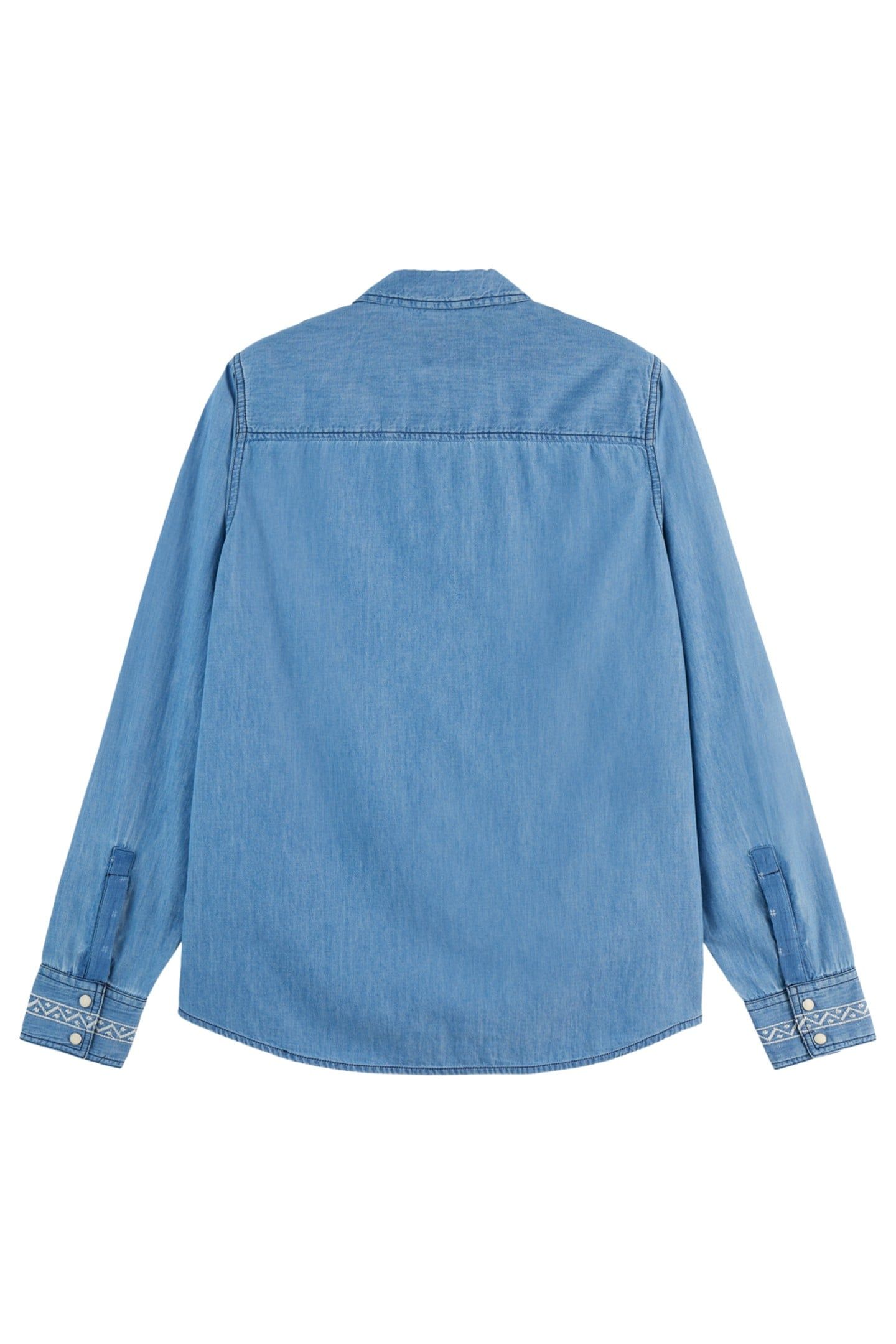 WASHED OUT LIGHTWEIGHT DENIM SHIRT WASHED INDIGO 2