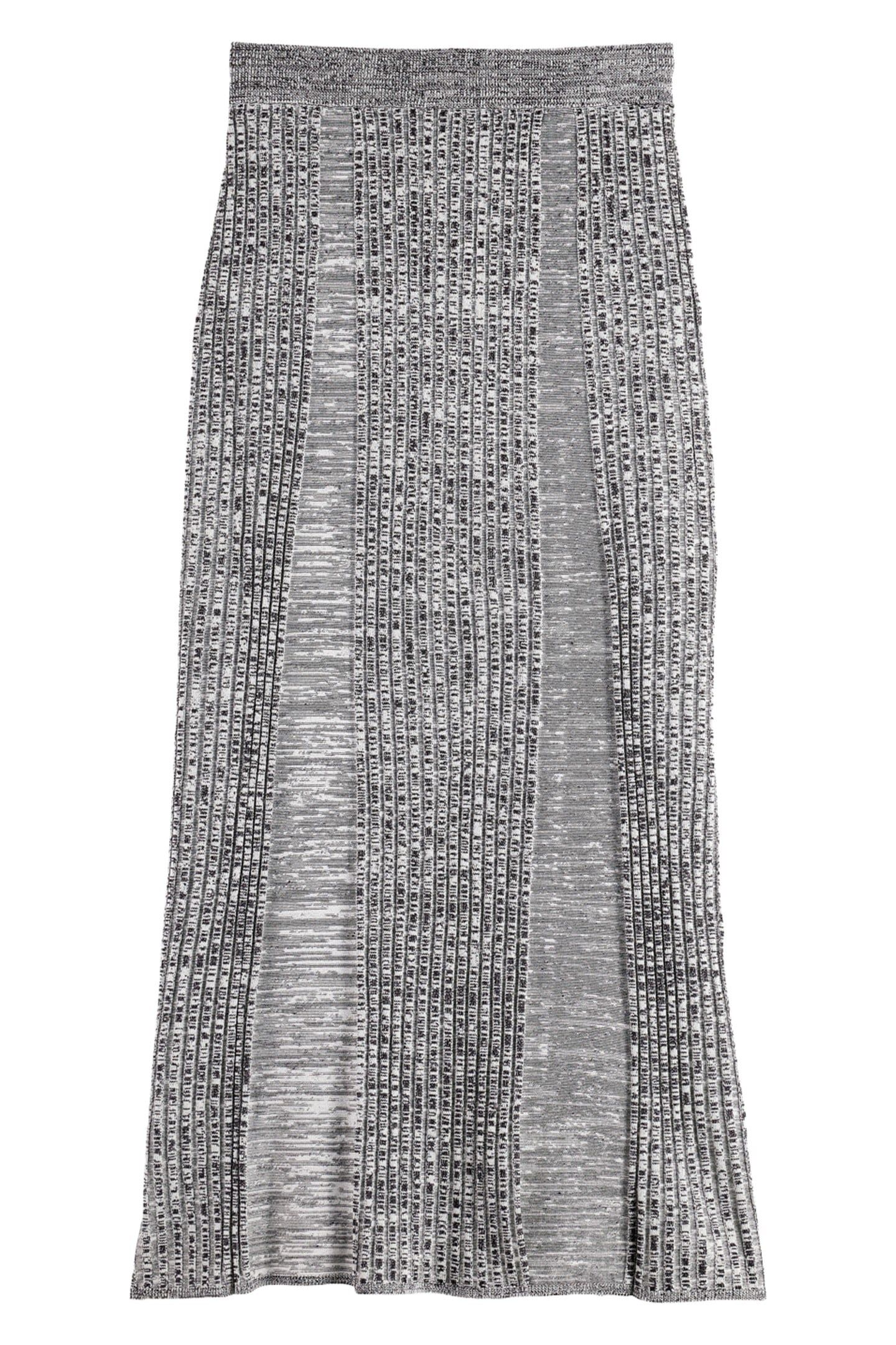 MAXI RIBBED KNITTED SKIRT BLACK 2