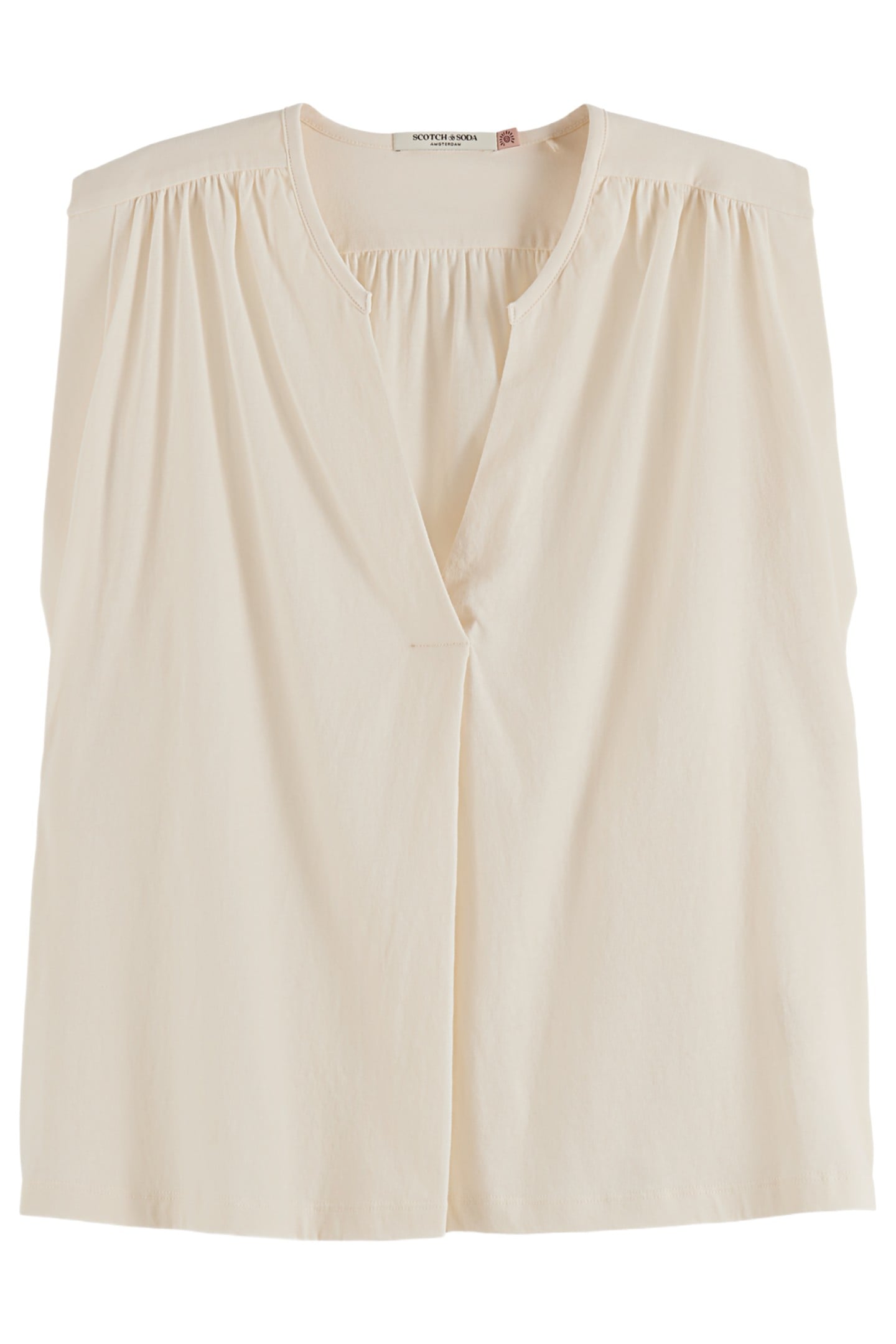 DRAPEY V-NECK T-SHIRT SOFT ICE 4