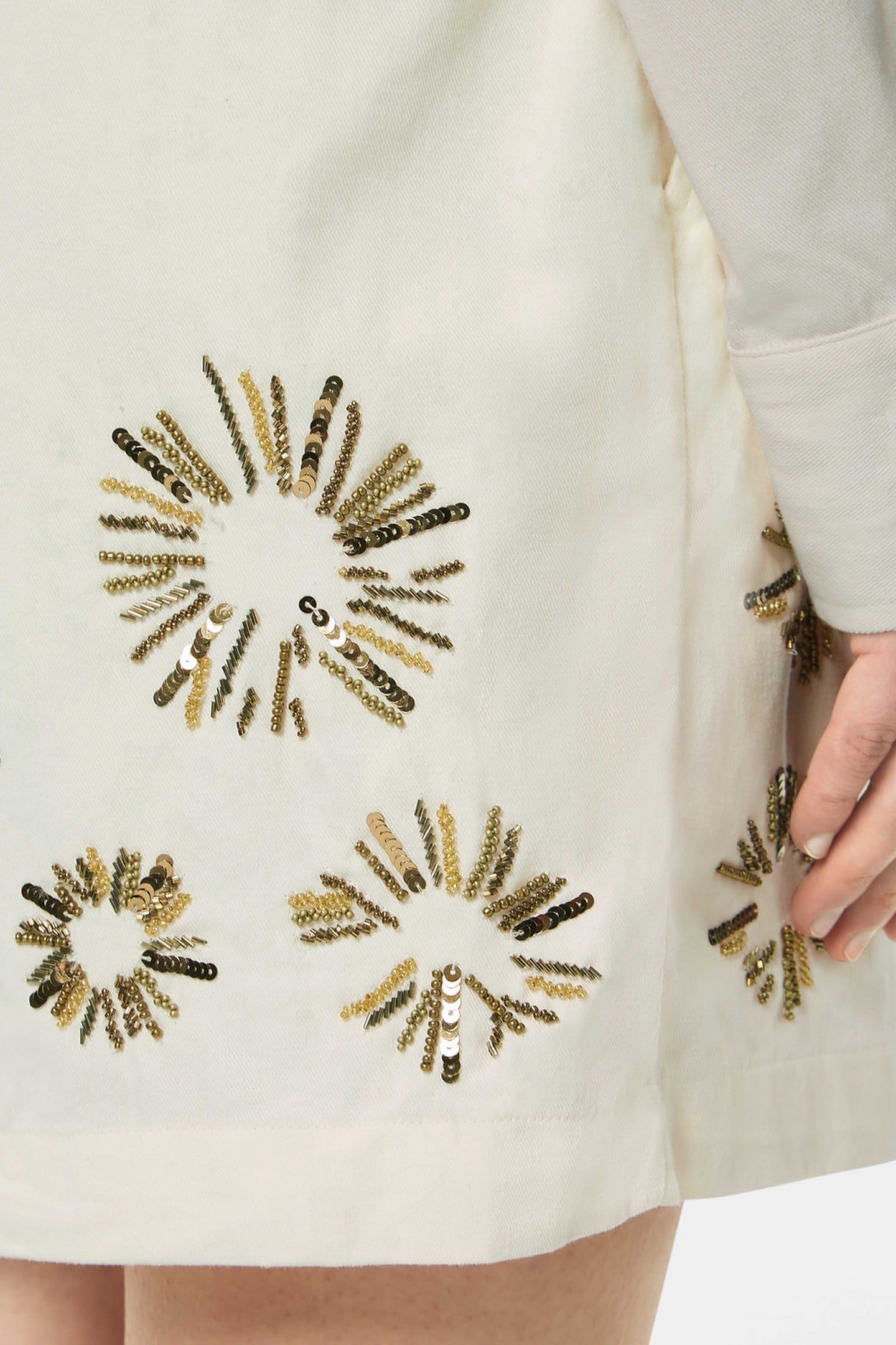 EMBELLISHED HIGH RISE SHORTS SOFT ICE 6