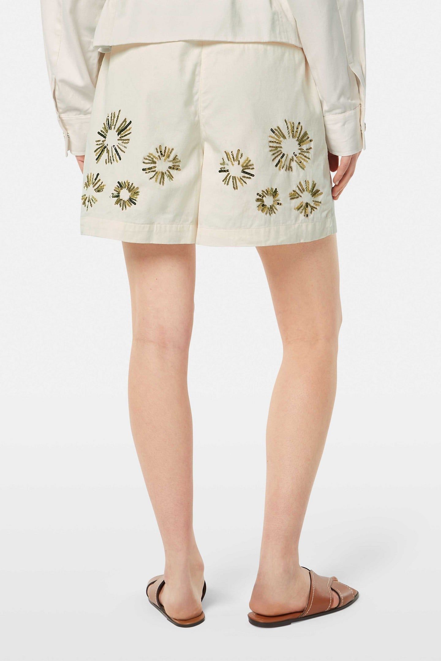 EMBELLISHED HIGH RISE SHORTS SOFT ICE 3