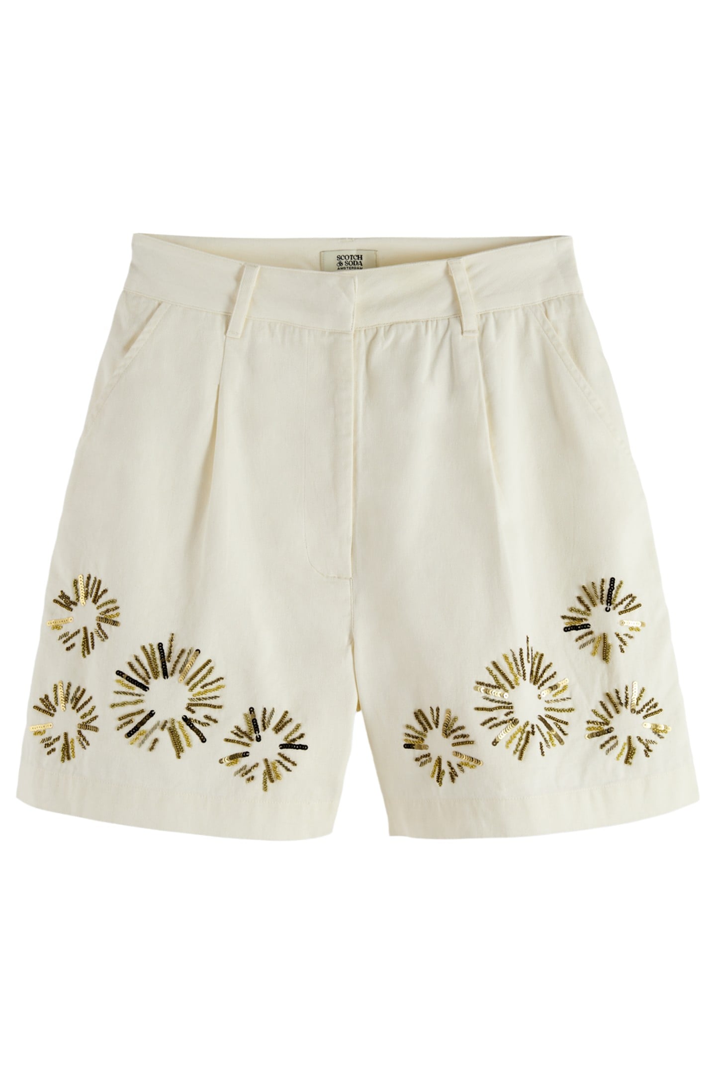 EMBELLISHED HIGH RISE SHORTS SOFT ICE 4