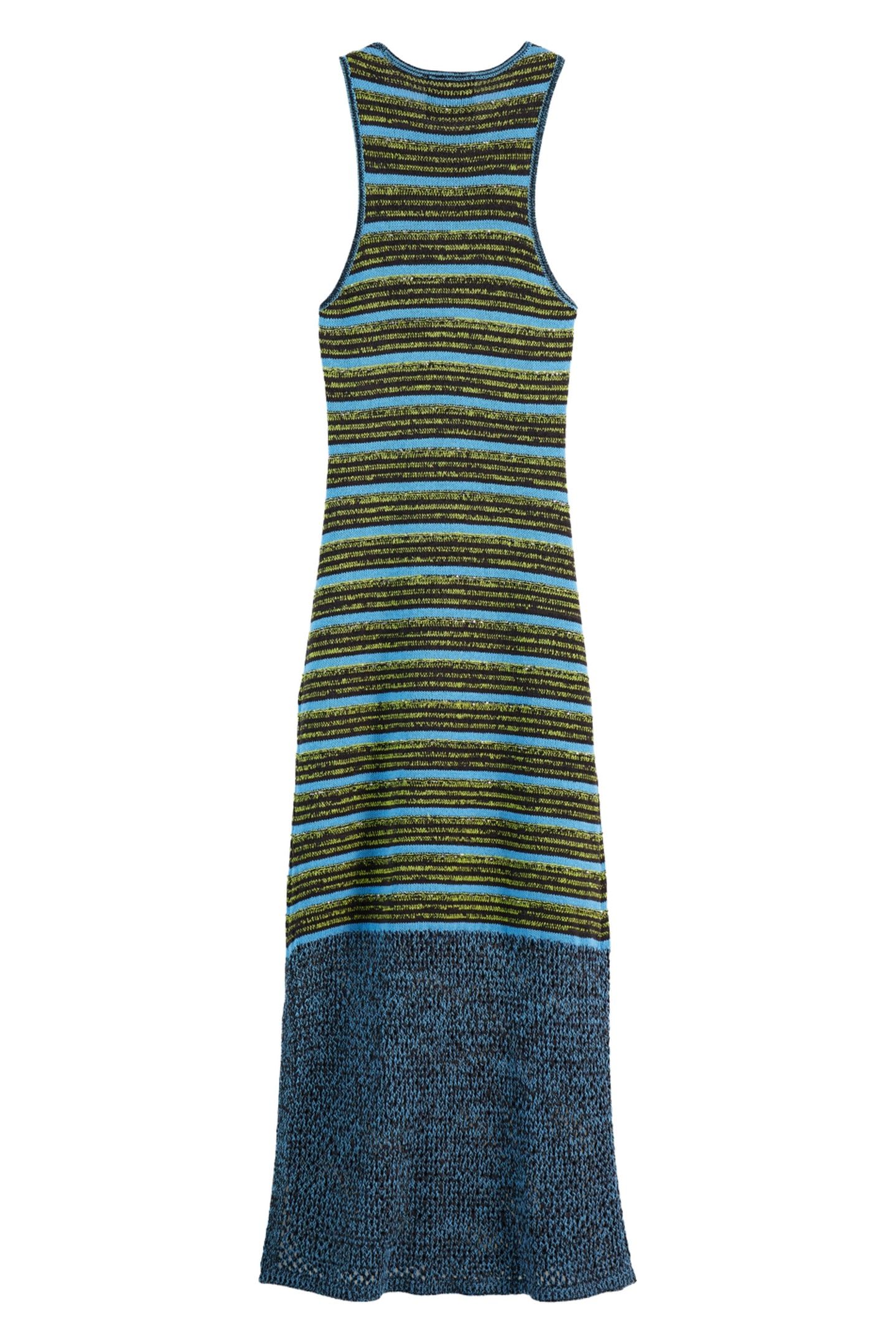 SEQUIN STRIPE KNITTED DRESS WASHED BLACK 4